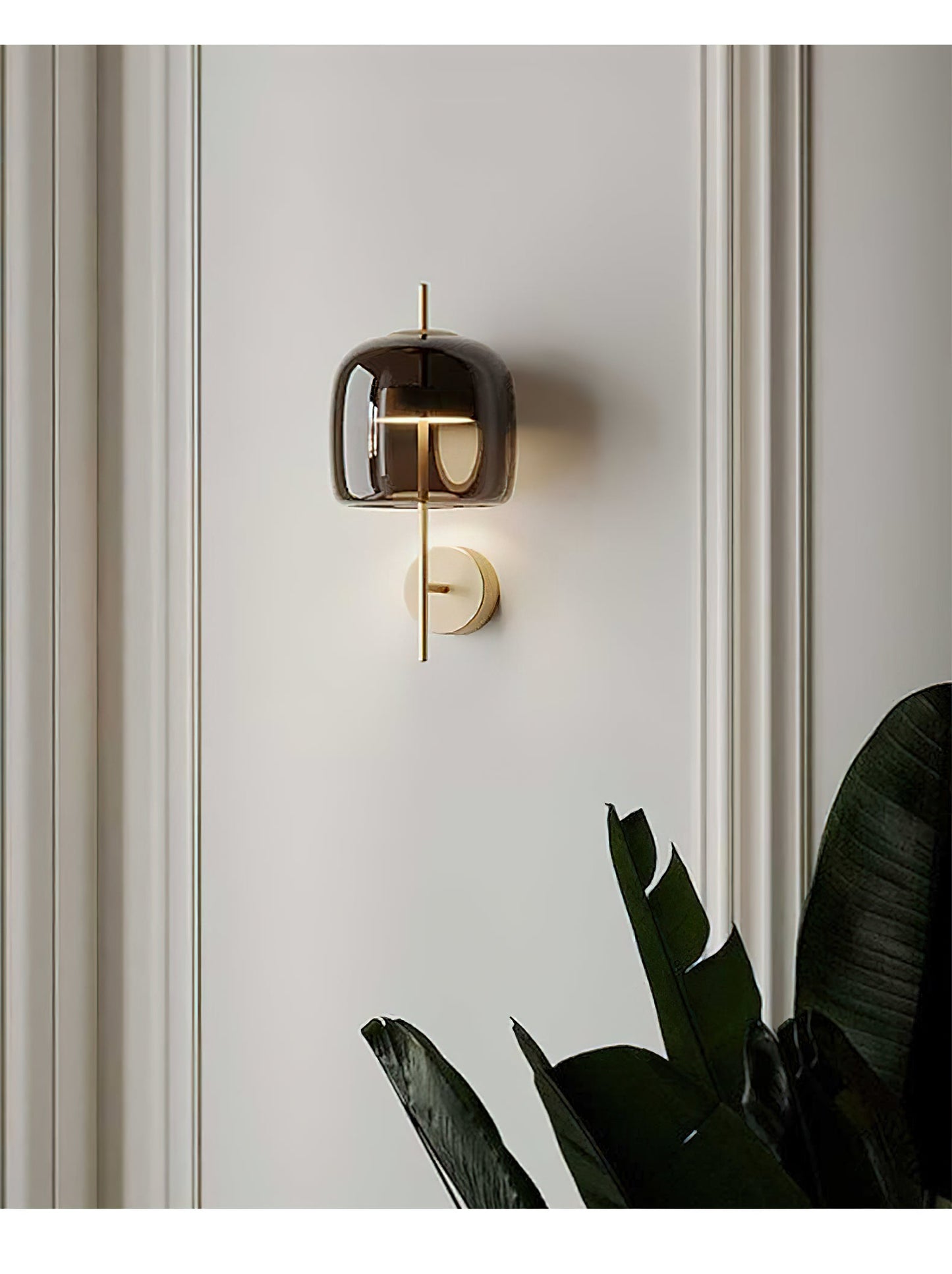 Hourglass Wall Sconce LED Indoor Light in Gold and Black