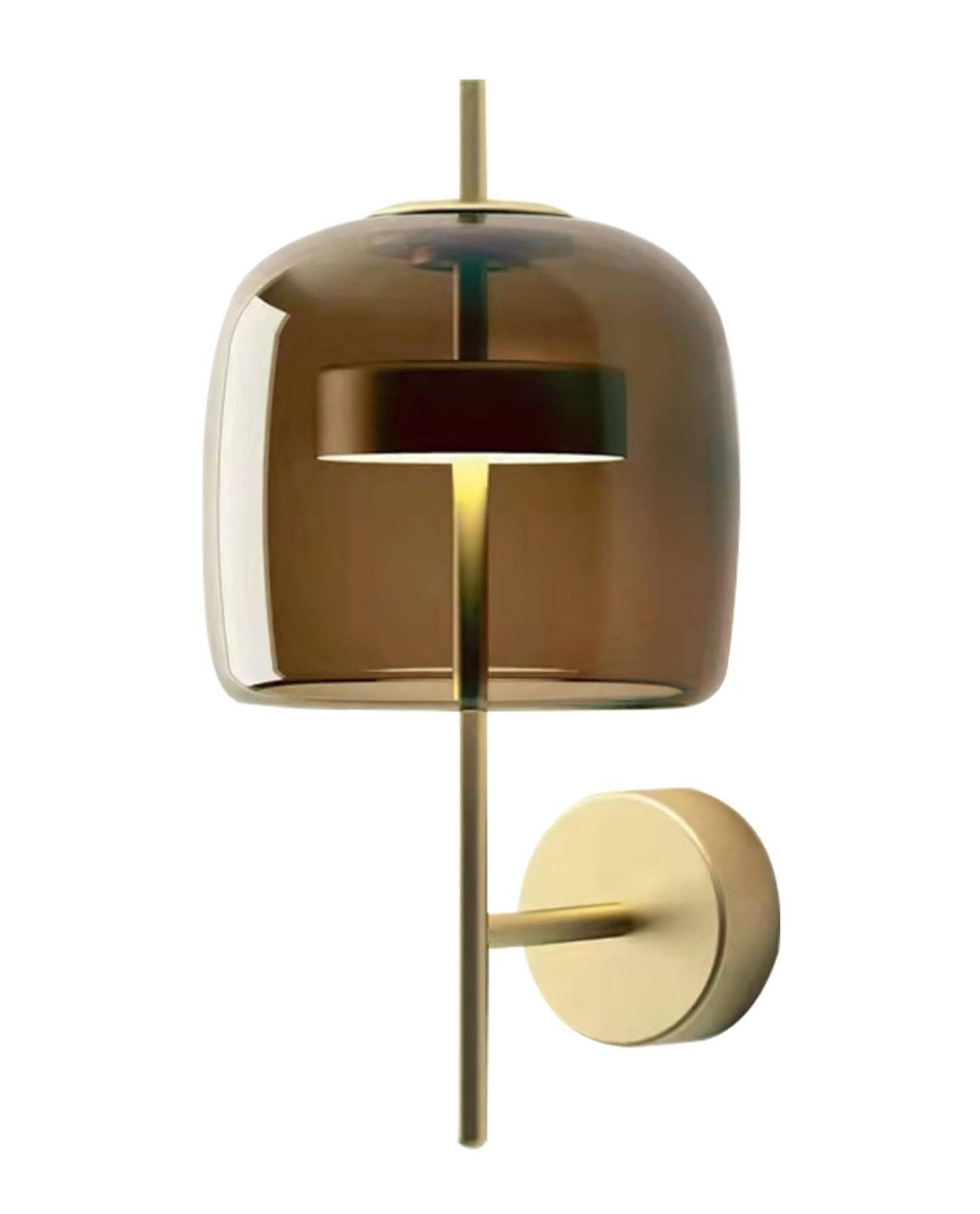 Hourglass Wall Sconce LED Indoor Light in Gold and Black