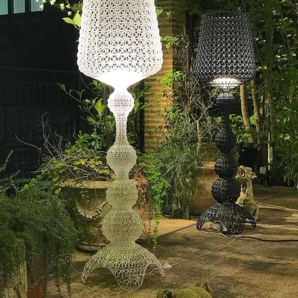 Kabuki Floor Lamp with LED Light - Acrylic, Dimmable, Indoor
