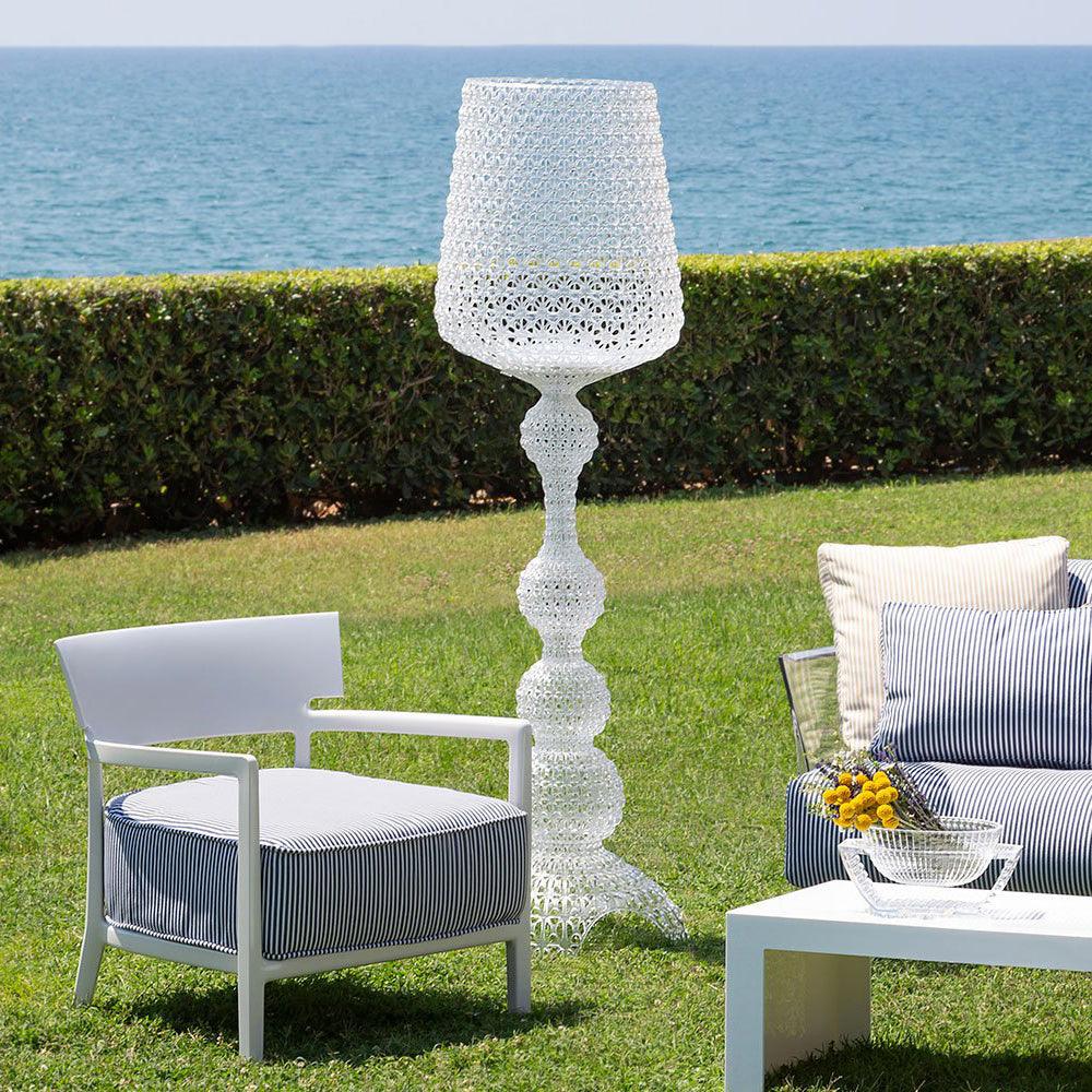 Kabuki Floor Lamp with LED Light - Acrylic, Dimmable, Indoor