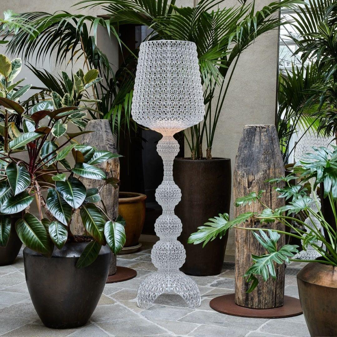 Kabuki Floor Lamp with LED Light - Acrylic, Dimmable, Indoor