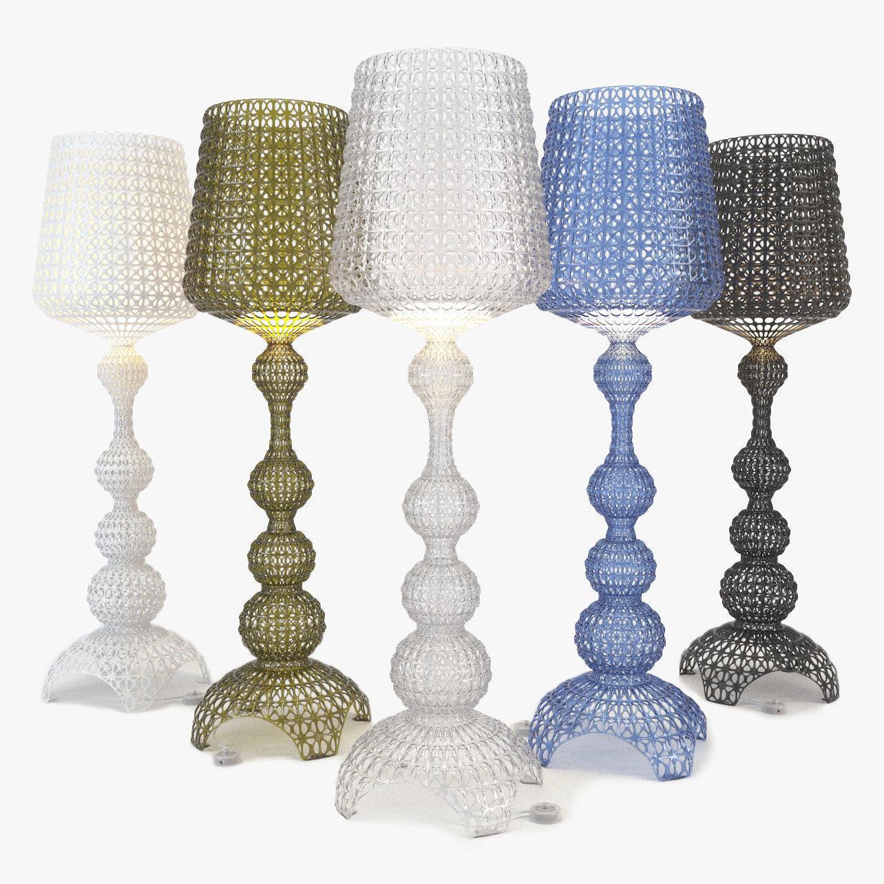 Kabuki Floor Lamp with LED Light - Acrylic, Dimmable, Indoor