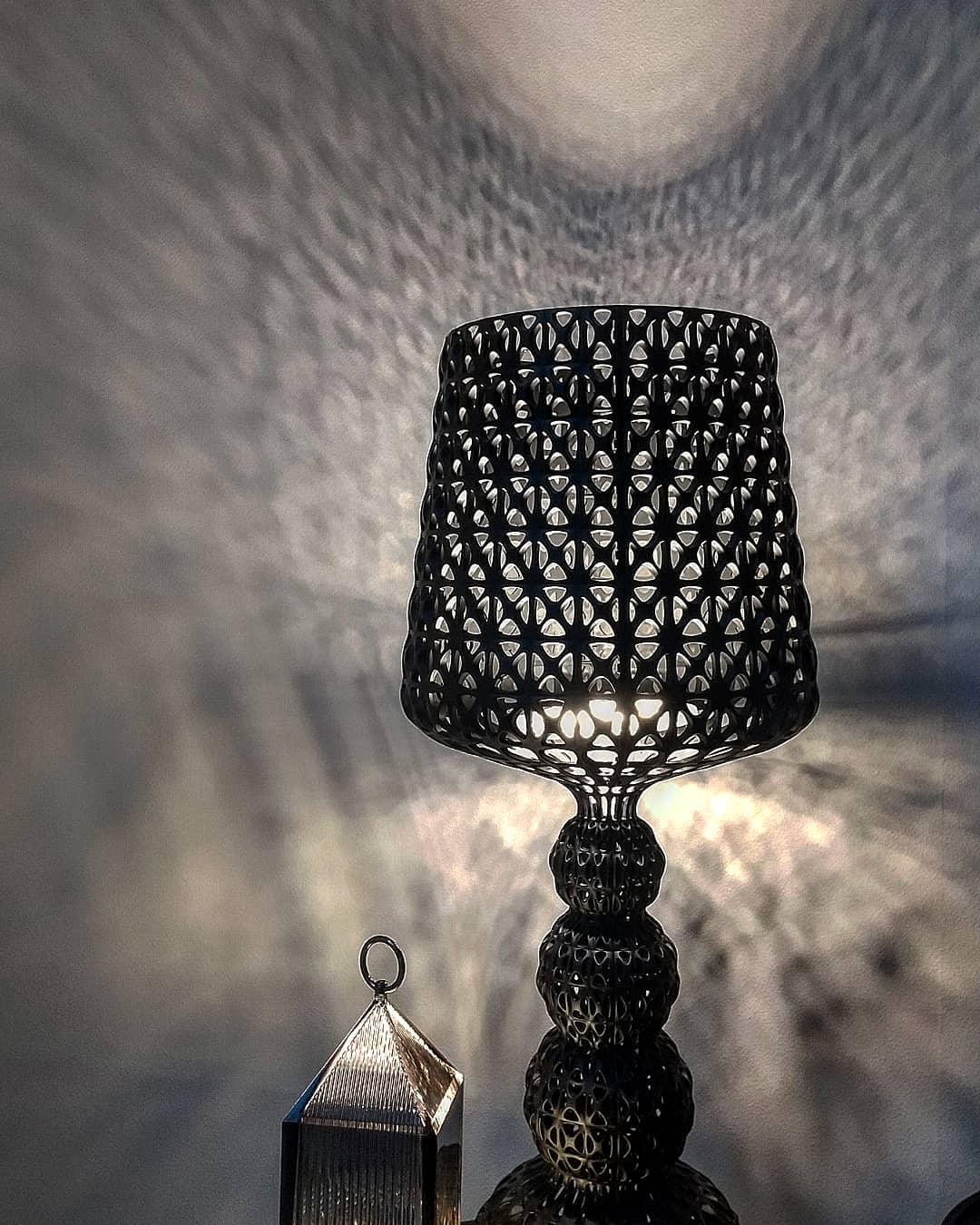 Kabuki Floor Lamp with LED Light - Acrylic, Dimmable, Indoor