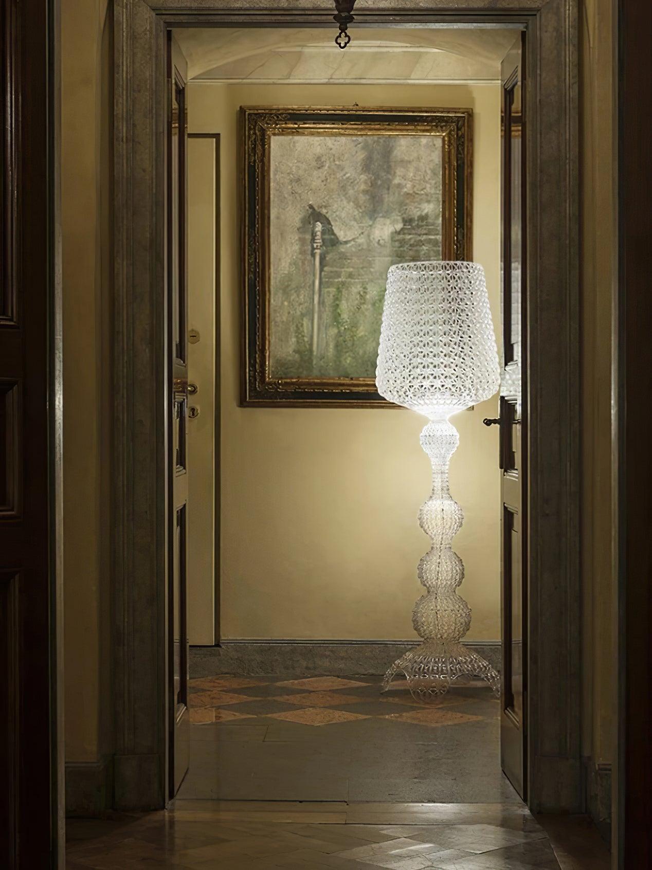 Kabuki Floor Lamp with LED Light - Acrylic, Dimmable, Indoor