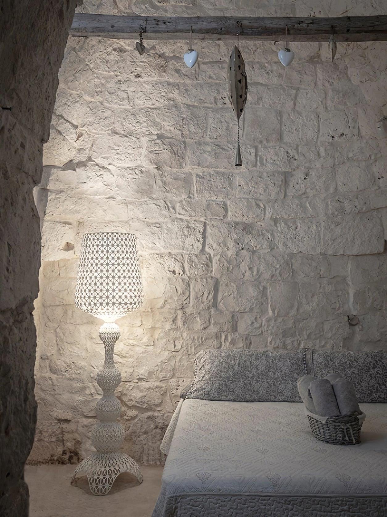 Kabuki Floor Lamp with LED Light - Acrylic, Dimmable, Indoor