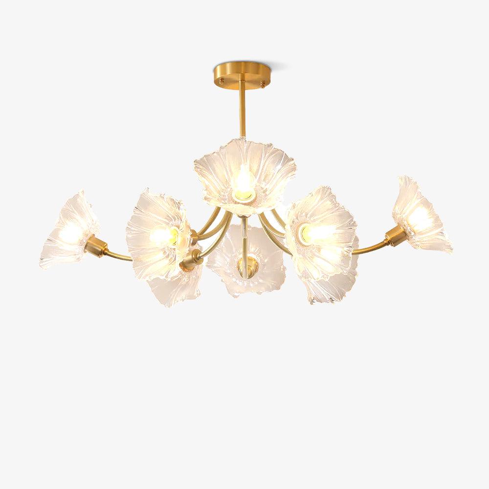 Kalin Flower Glass Chandelier - Elegant LED Pendant Light