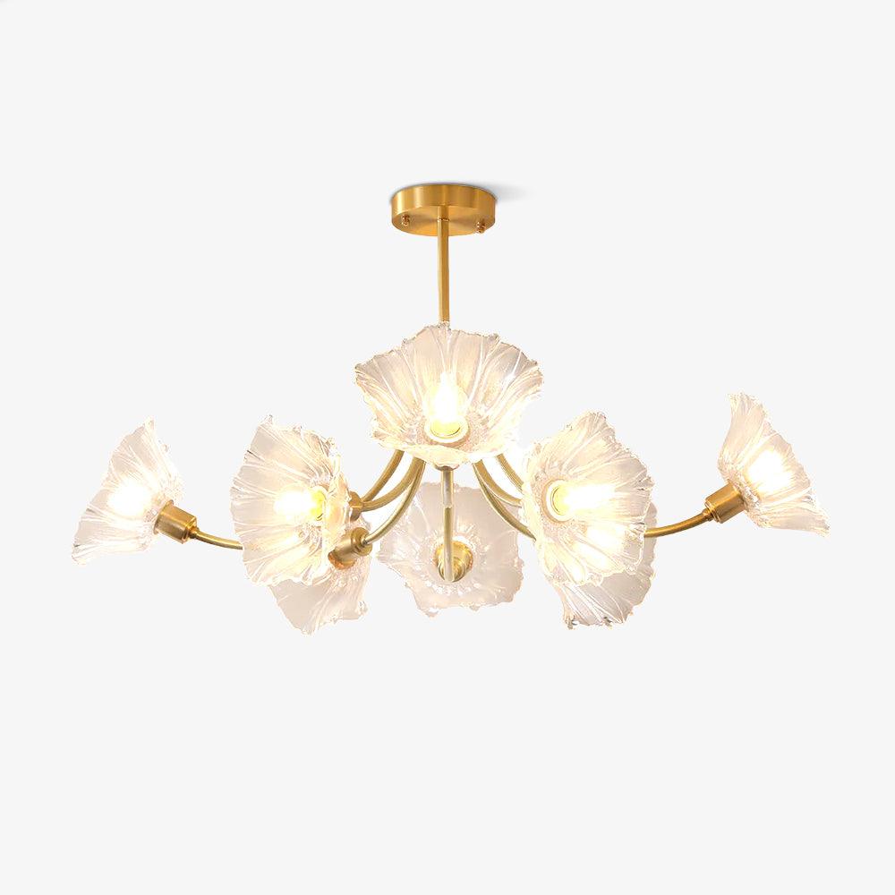 Kalin Flower Glass Chandelier - Elegant LED Pendant Light