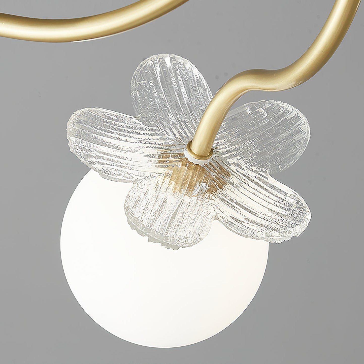 Blossom Flower Glass Chandelier - Elegant LED Lighting Decor