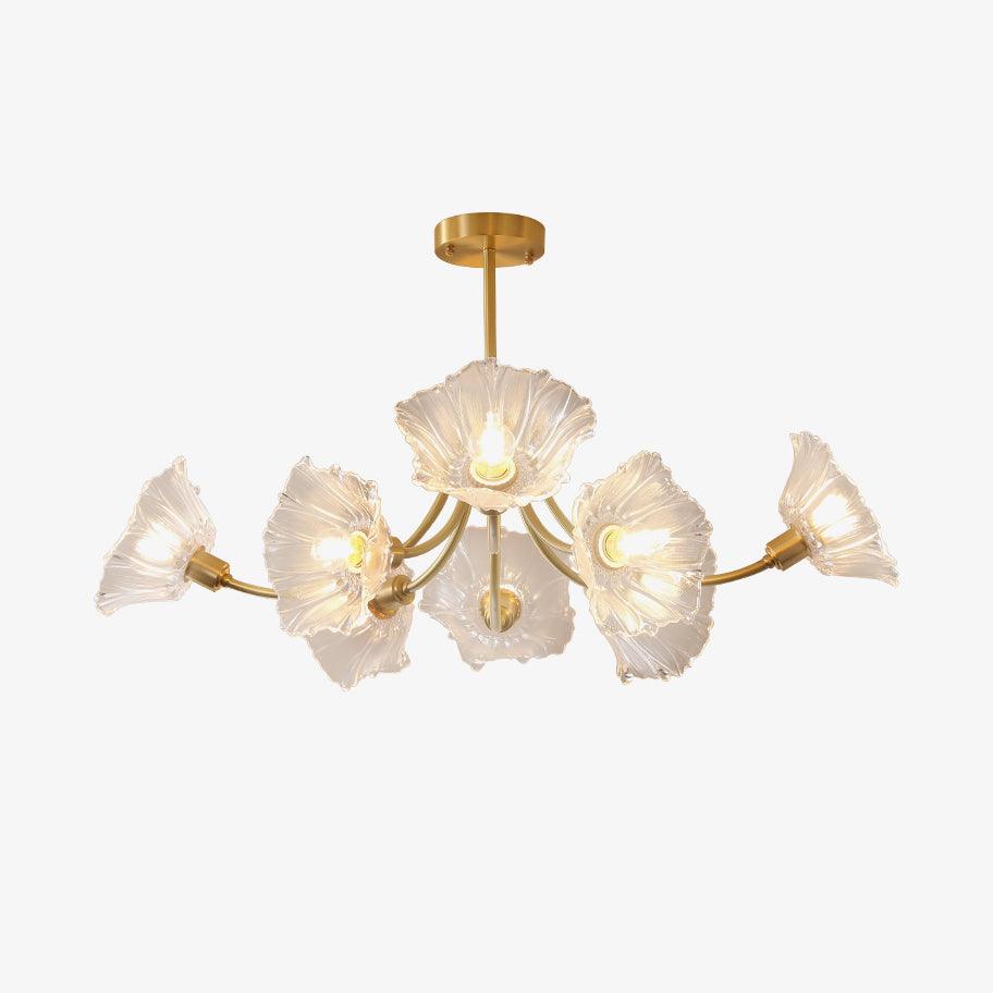 Kalin Flower Glass Chandelier - Elegant LED Pendant Light
