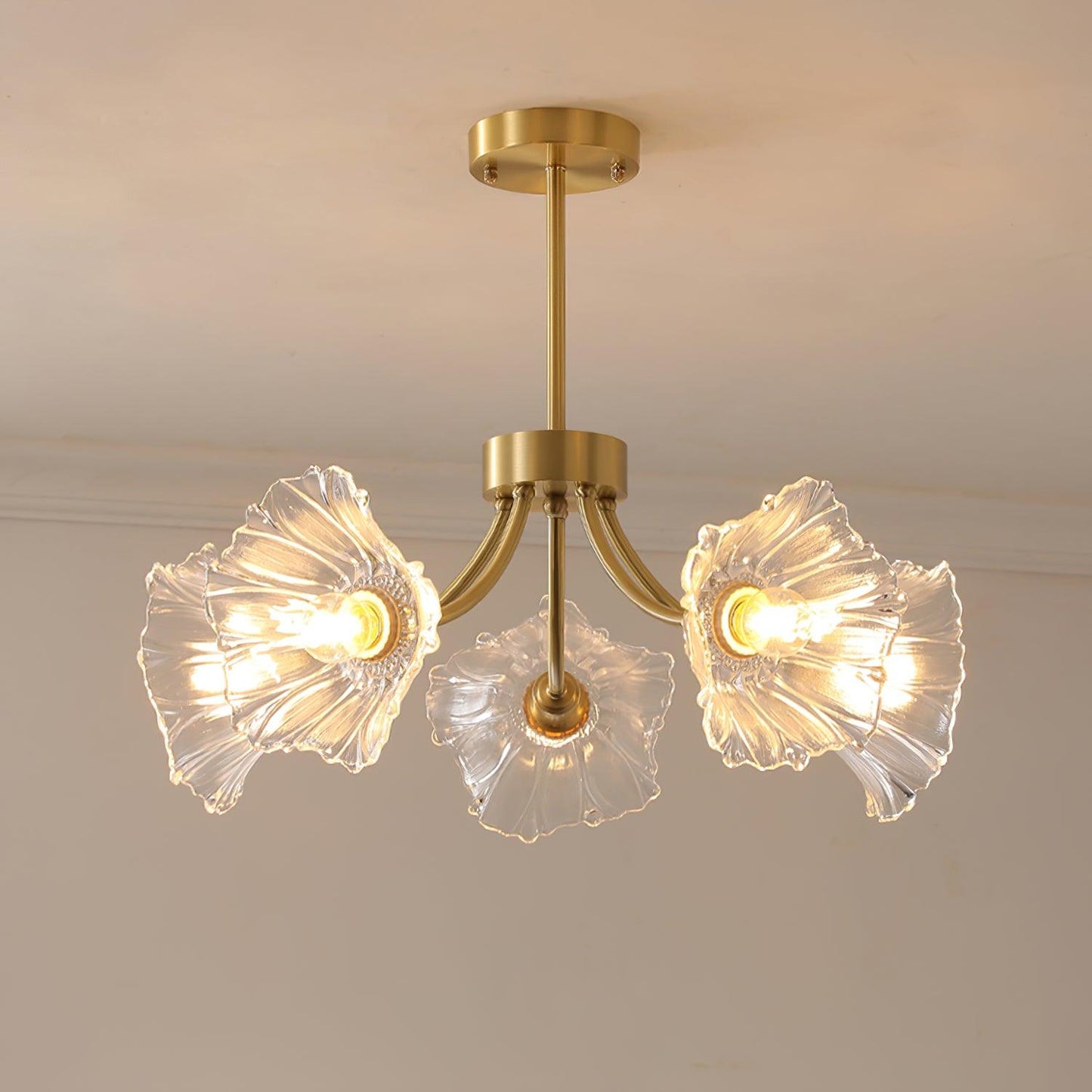 Kalin Flower Glass Chandelier - Elegant LED Pendant Light