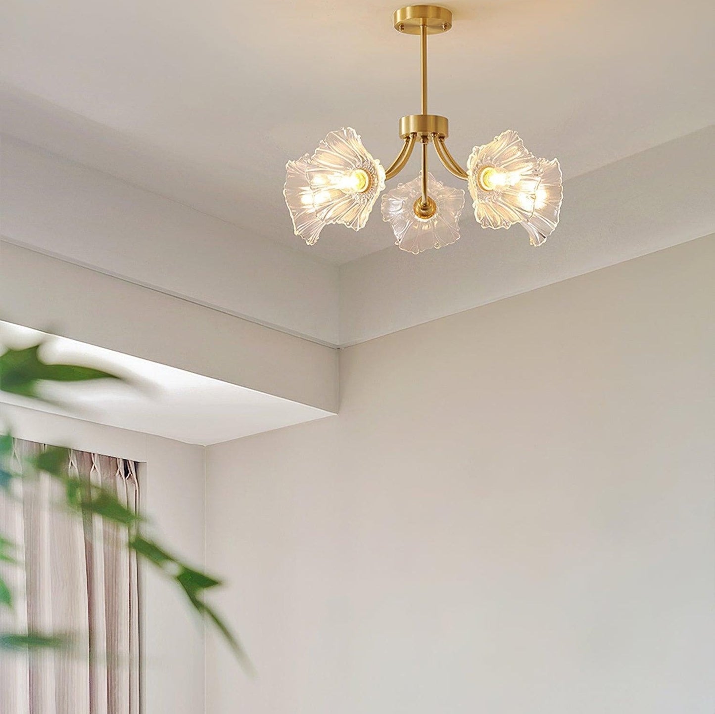 Kalin Flower Glass Chandelier - Elegant LED Pendant Light
