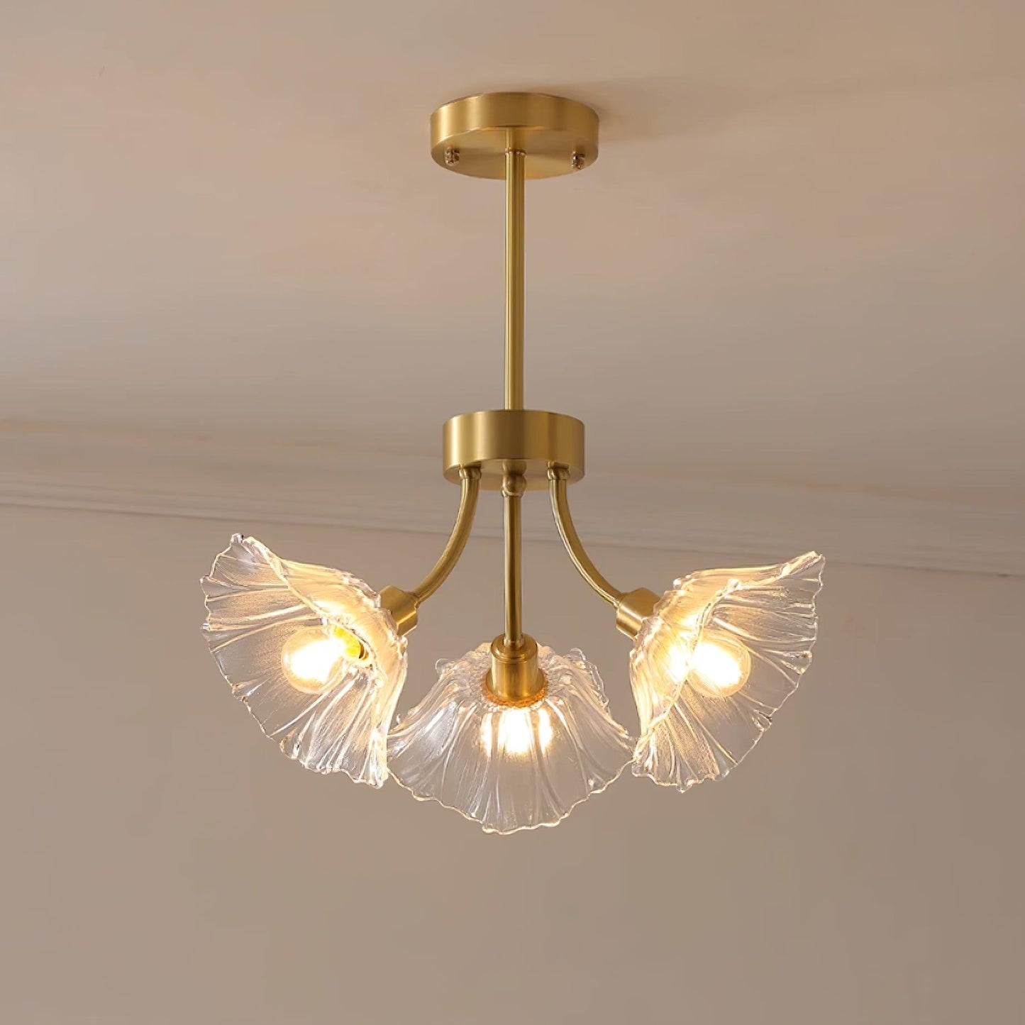 Kalin Flower Glass Chandelier - Elegant LED Pendant Light