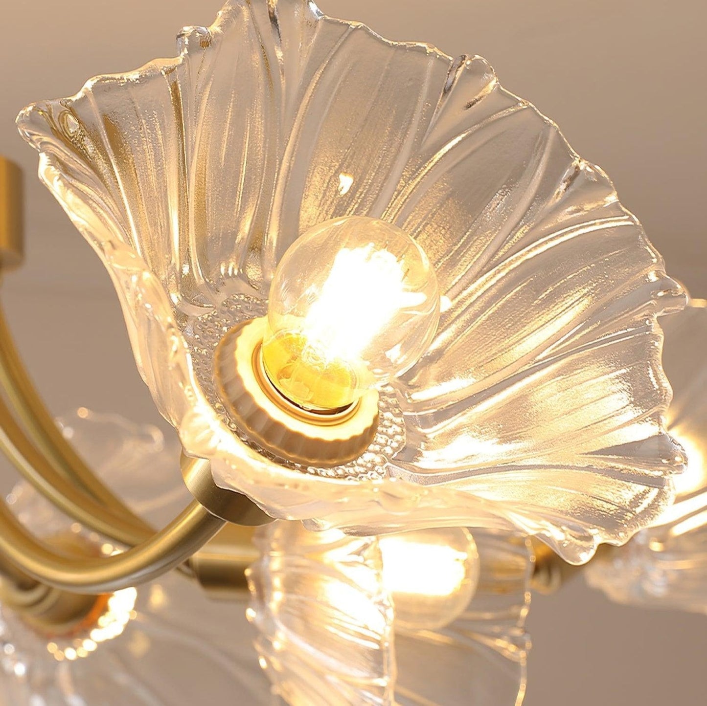 Kalin Flower Glass Chandelier - Elegant LED Pendant Light