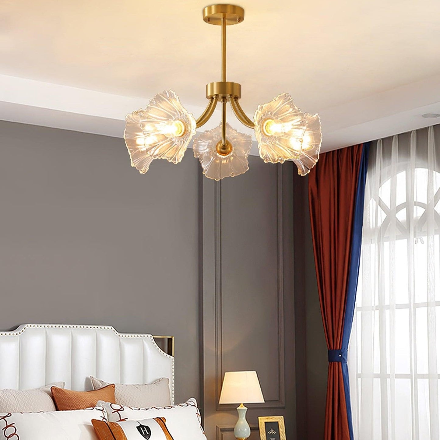 Kalin Flower Glass Chandelier - Elegant LED Pendant Light
