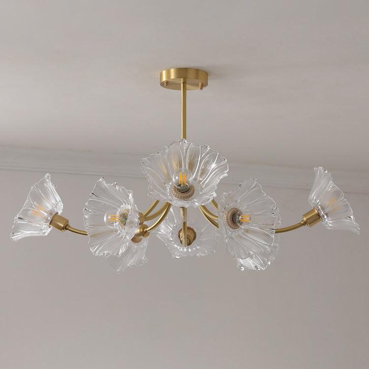Kalin Flower Glass Chandelier - Elegant LED Pendant Light