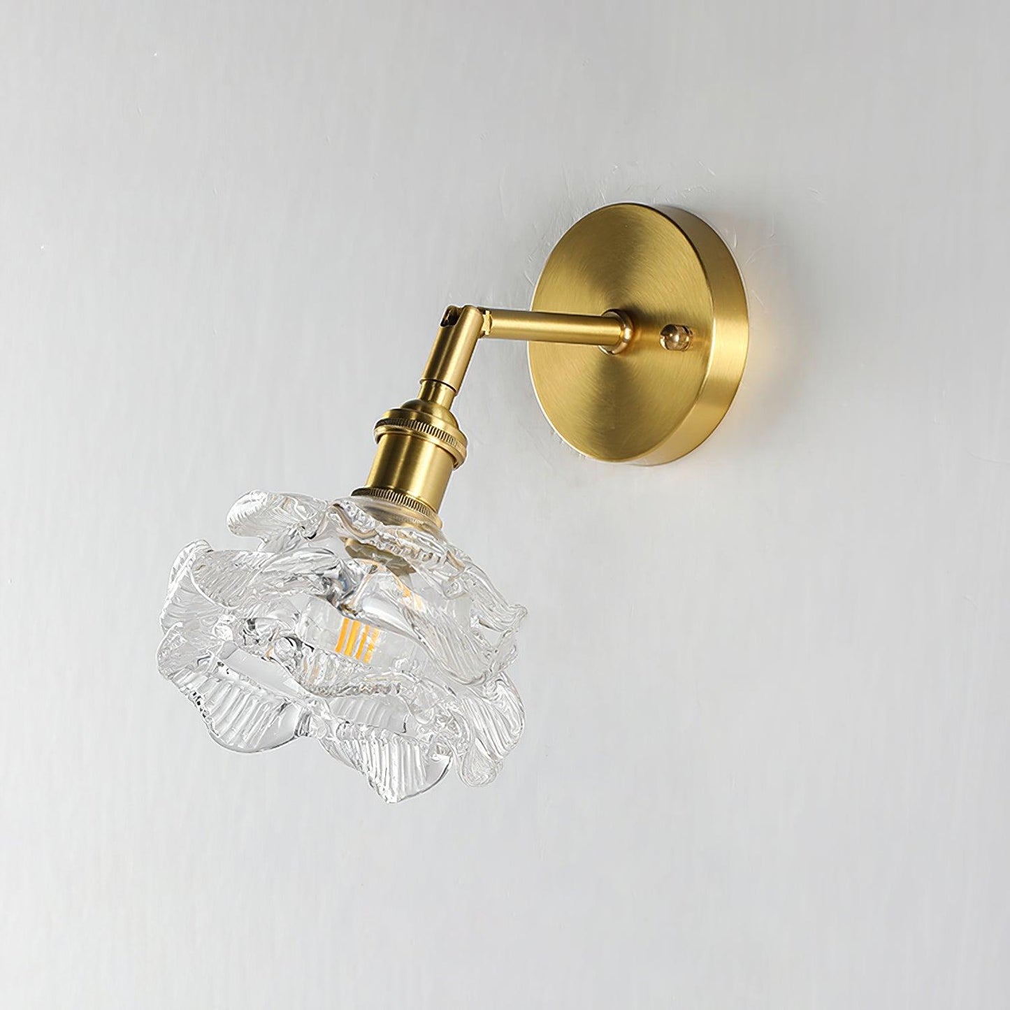Kano Brass Wall Lamp Adjustable Arm LED Indoor Light Set of 2