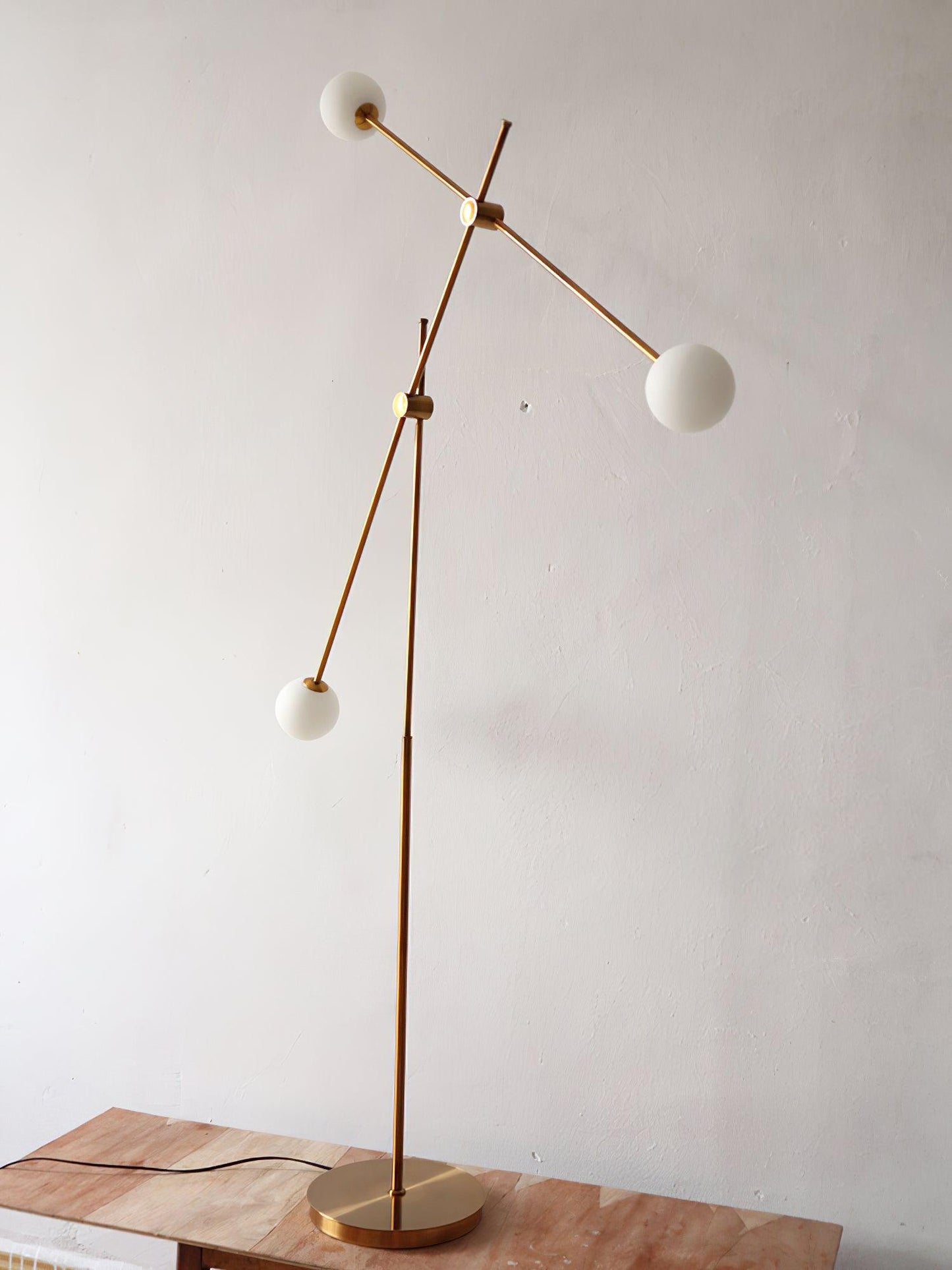 Kemi Floor Lamp Mid-Century LED with Marble Base
