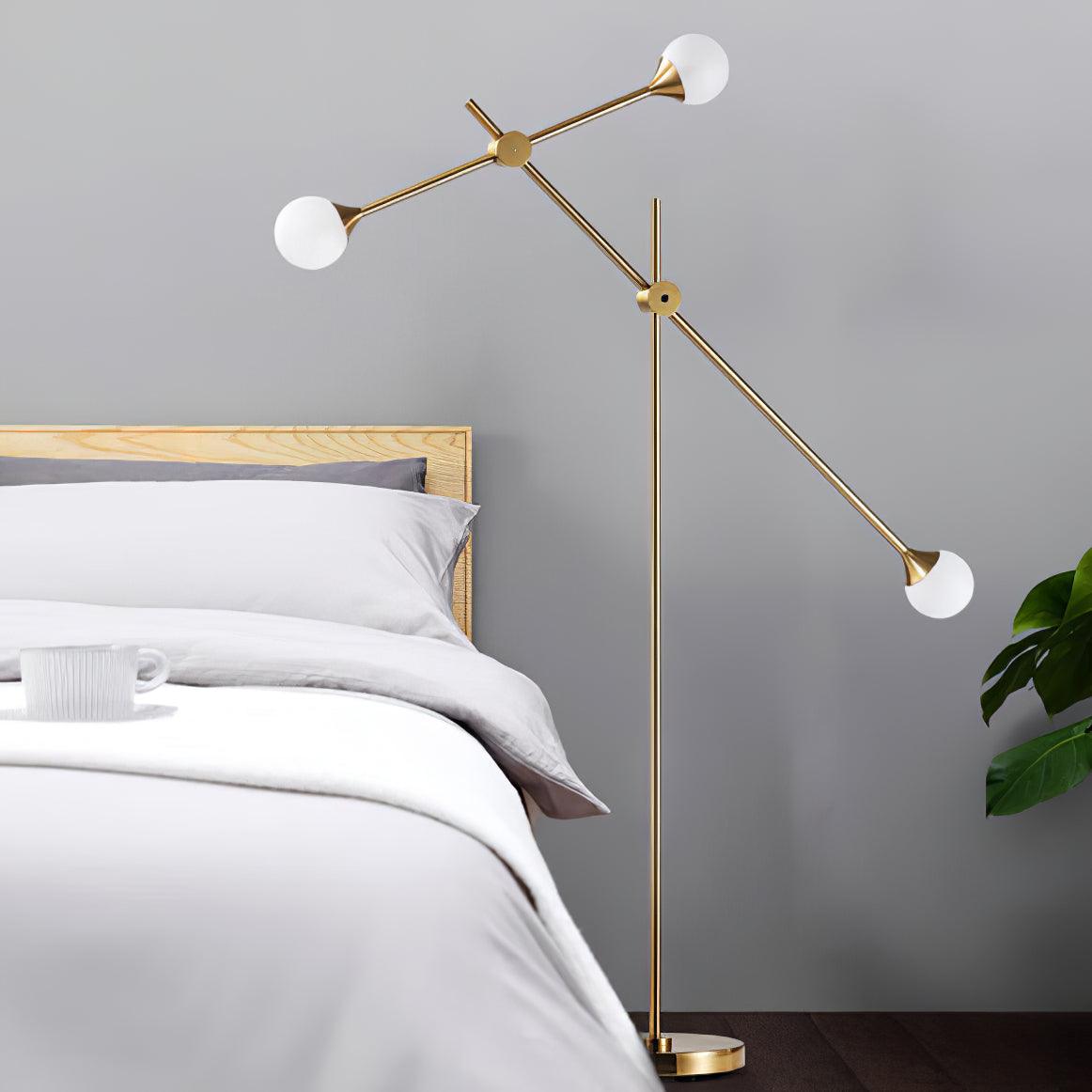 Kemi Floor Lamp Mid-Century LED with Marble Base