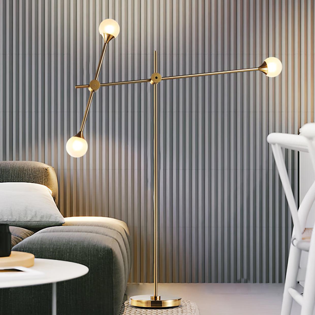 Kemi Floor Lamp Mid-Century LED with Marble Base