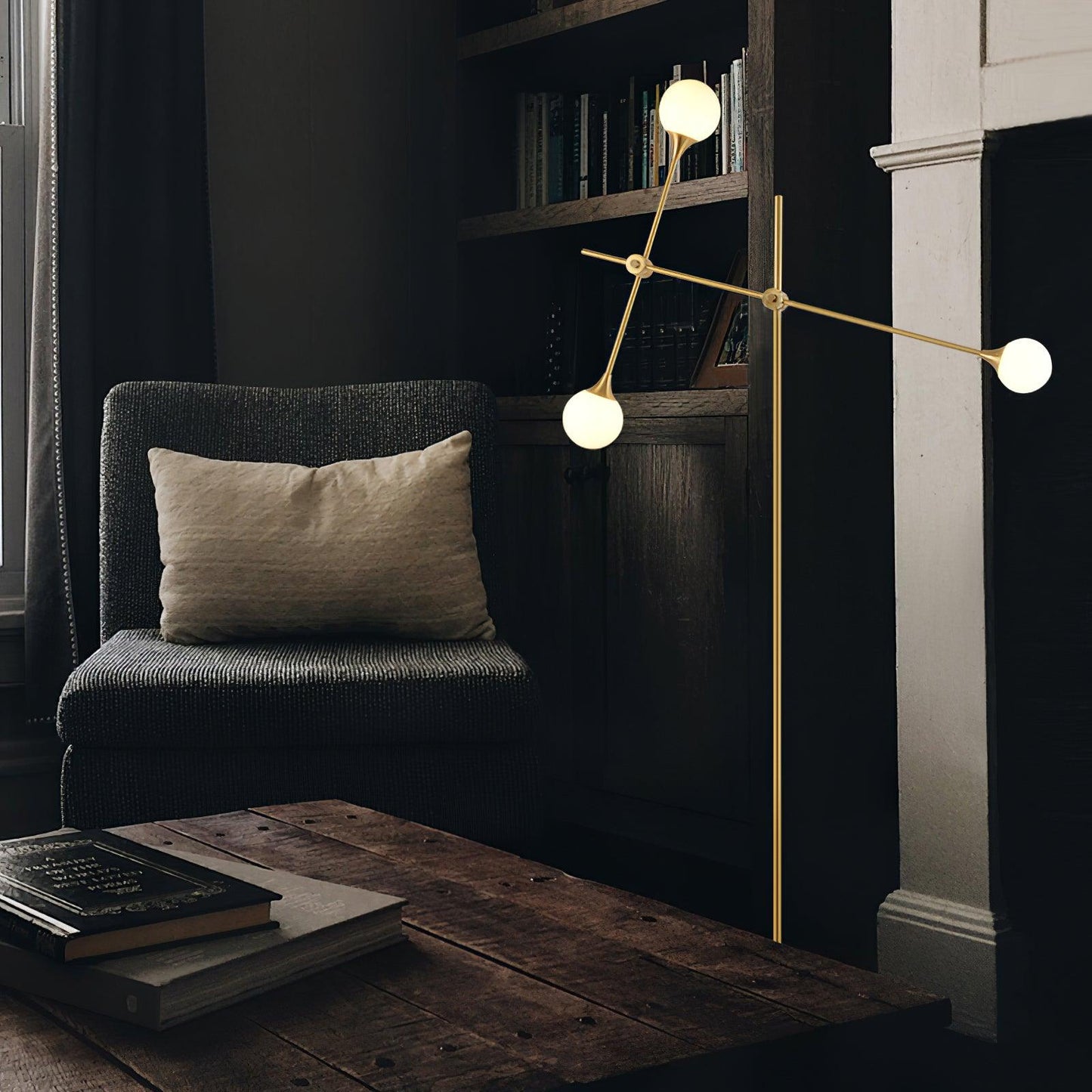 Kemi Floor Lamp Mid-Century LED with Marble Base