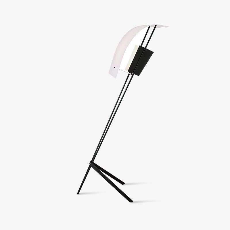 Kite Floor Lamp with LED and Hand-Hammered Brass Shade