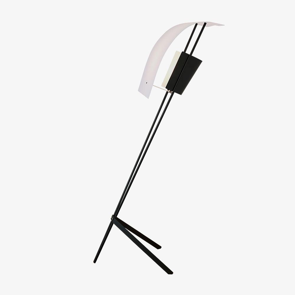 Kite Floor Lamp with LED and Hand-Hammered Brass Shade