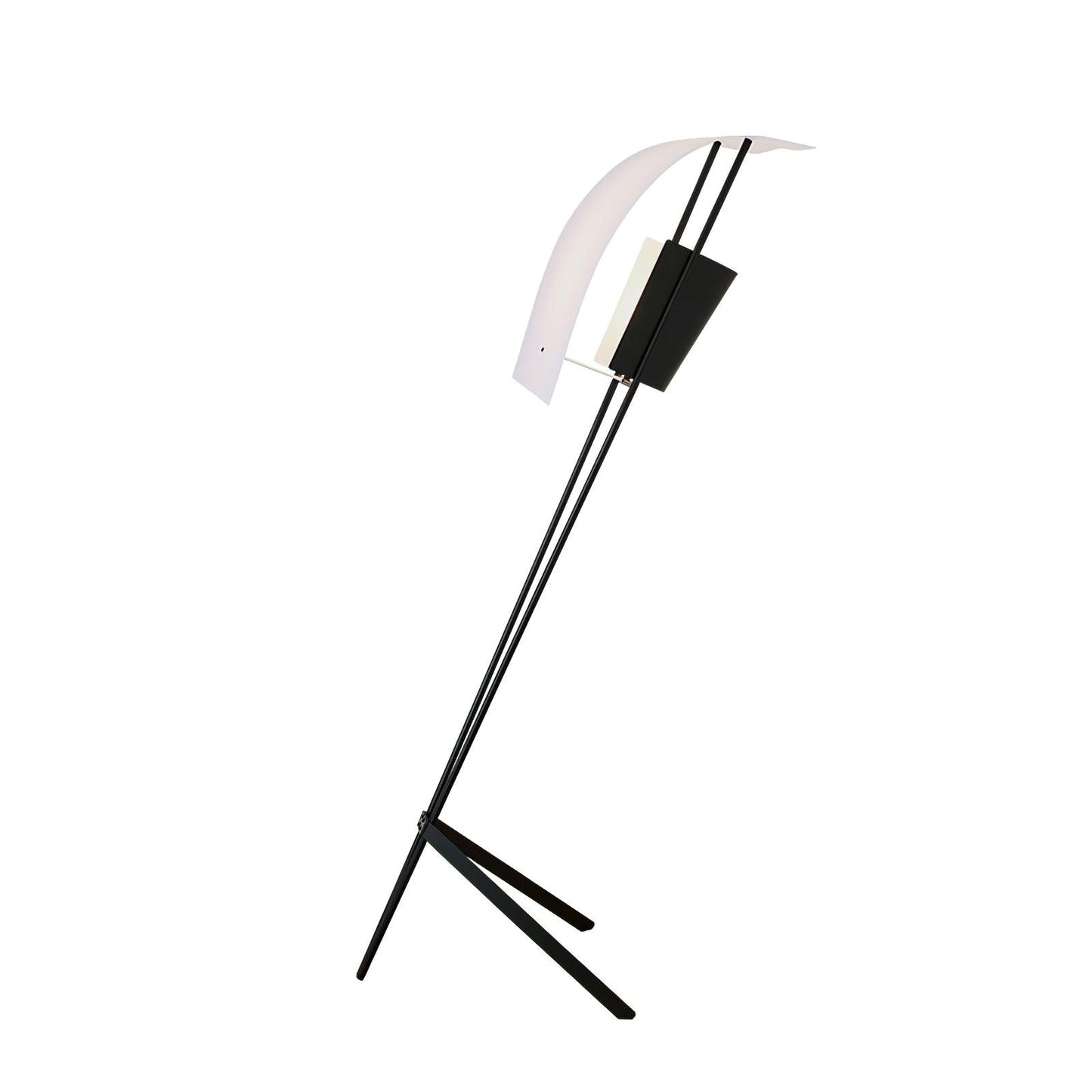 Kite Floor Lamp with LED and Hand-Hammered Brass Shade