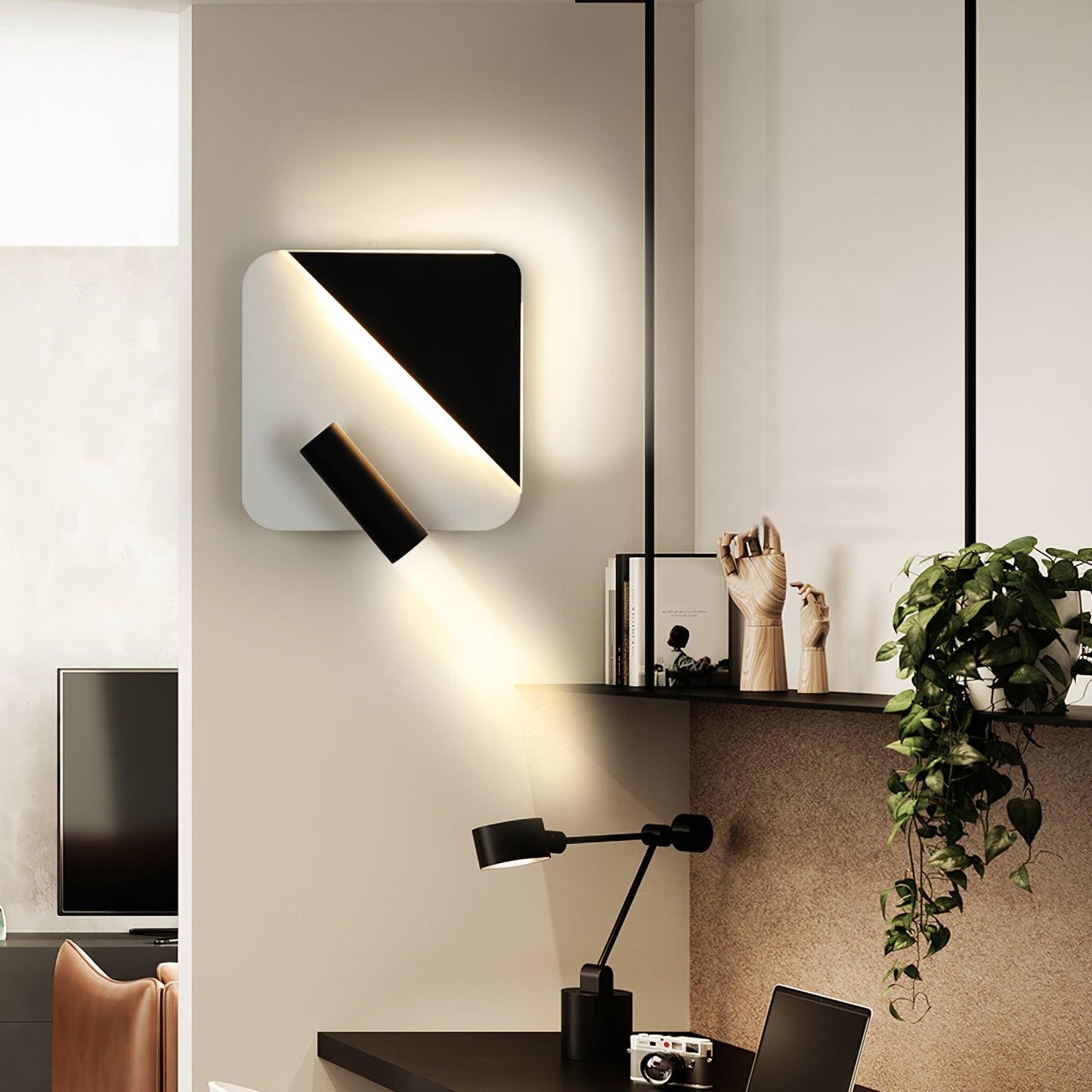 Kneeland Rotatable Wall Lamp with Integrated LED Light