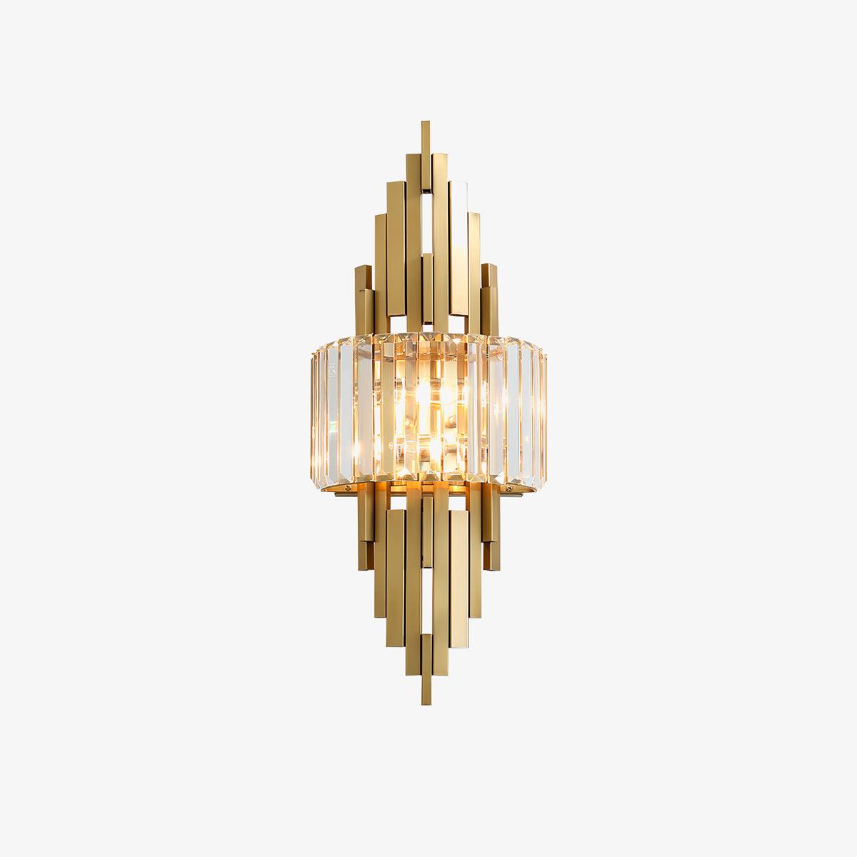 Kubica Crystal Wall Lamp - Modern LED Lighting - Gold Finish