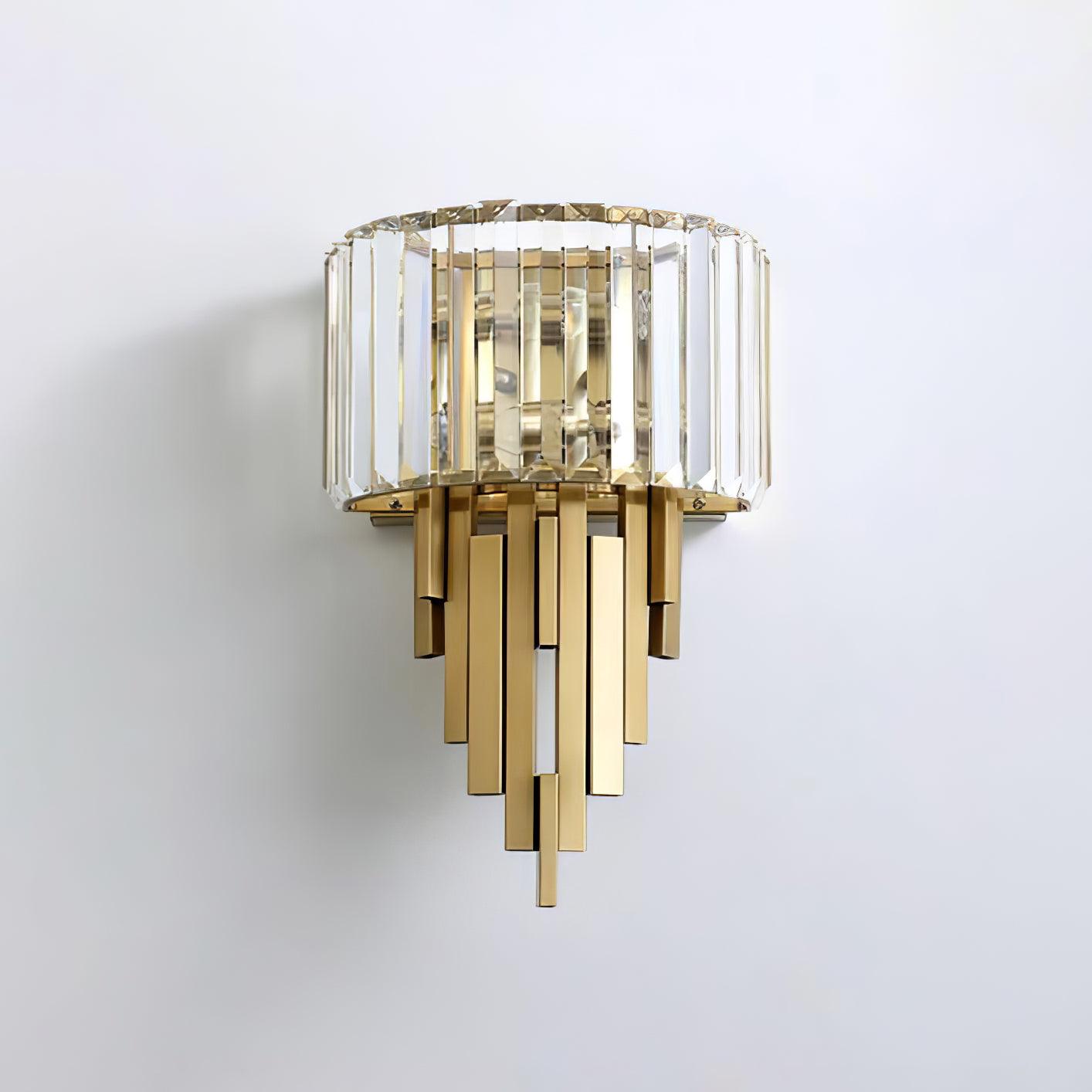 Kubica Crystal Wall Lamp - Modern LED Lighting - Gold Finish