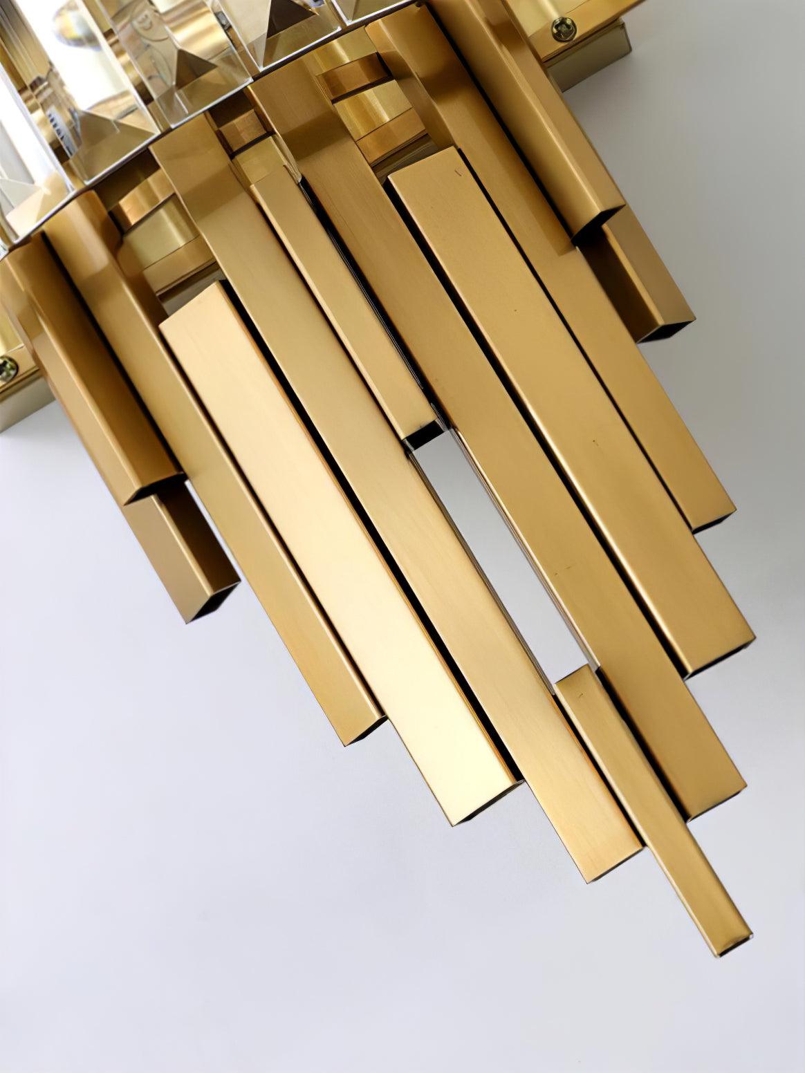 Kubica Crystal Wall Lamp - Modern LED Lighting - Gold Finish
