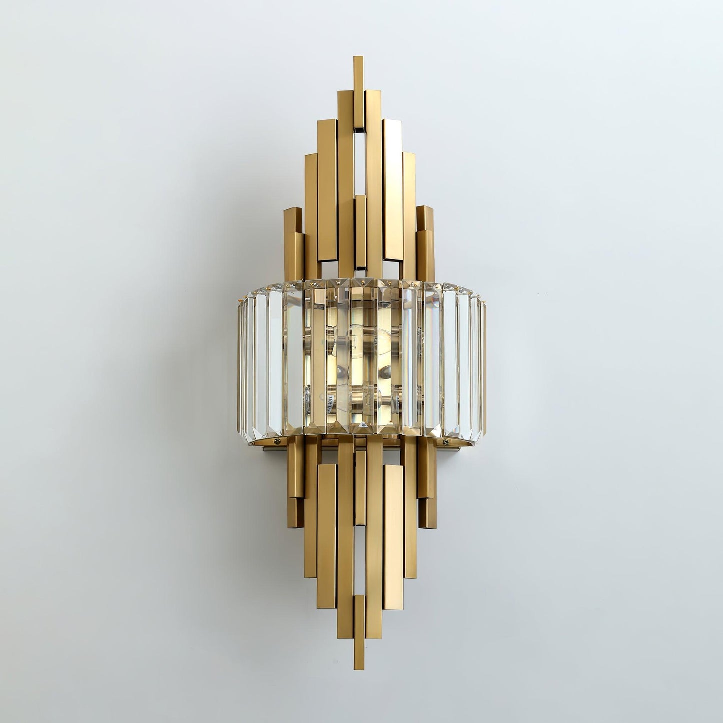 Kubica Crystal Wall Lamp - Modern LED Lighting - Gold Finish