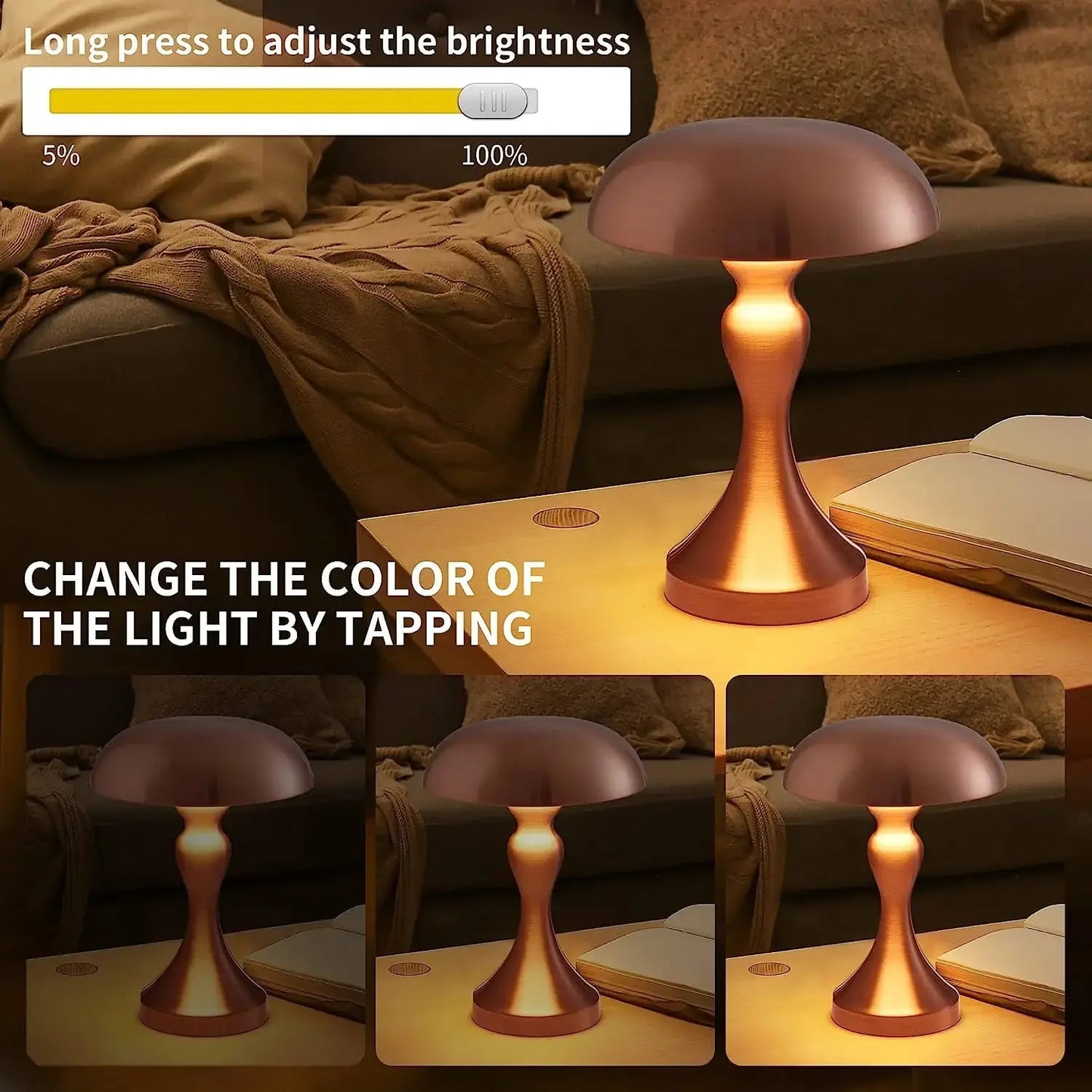ÉtoileLune - Table Lamp with Reading Function and USB Rechargeable