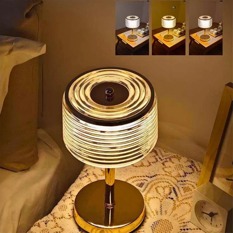 Modern Ring-Shaped LED Table Lamp - Stylish Mood Light for Living Room and Office