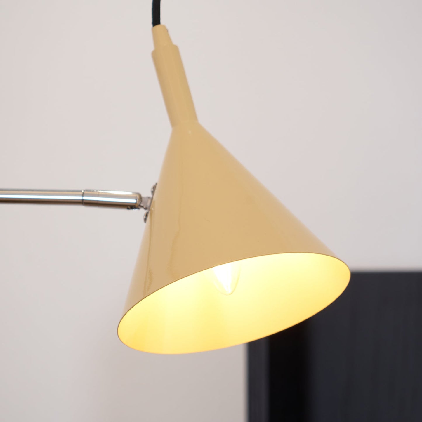 Laiton Floor Lamp LED Adjustable Chrome Beige Shade