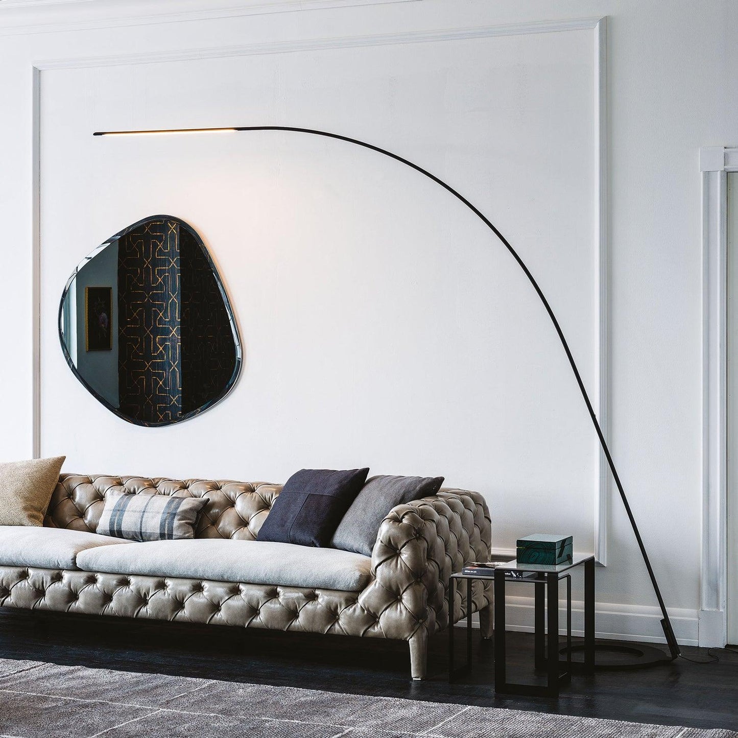 Lampo Floor Lamp - Modern LED Arc Light for Living Room