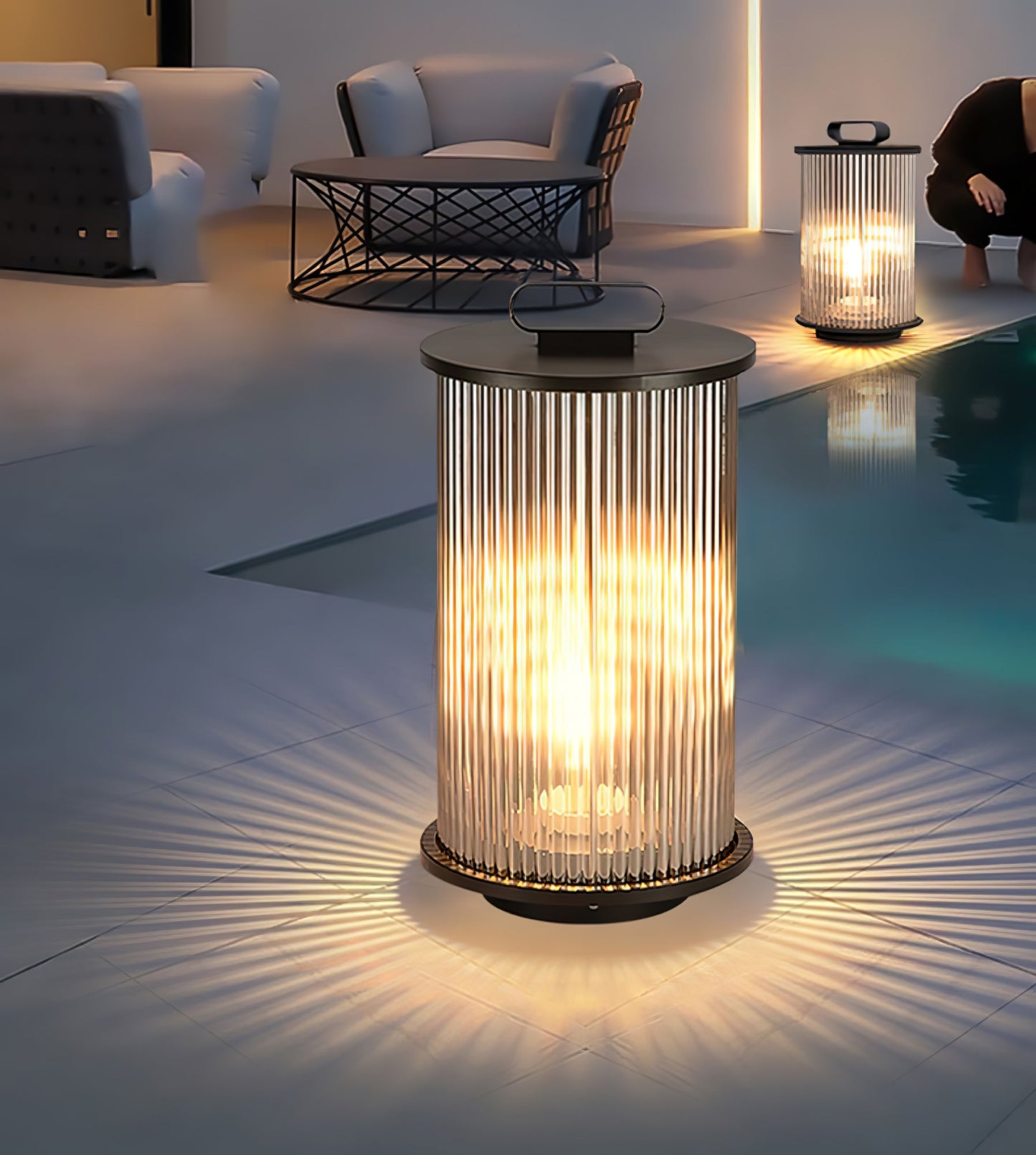 Lantern Garden Outdoor Light LED Waterproof Stainless Steel