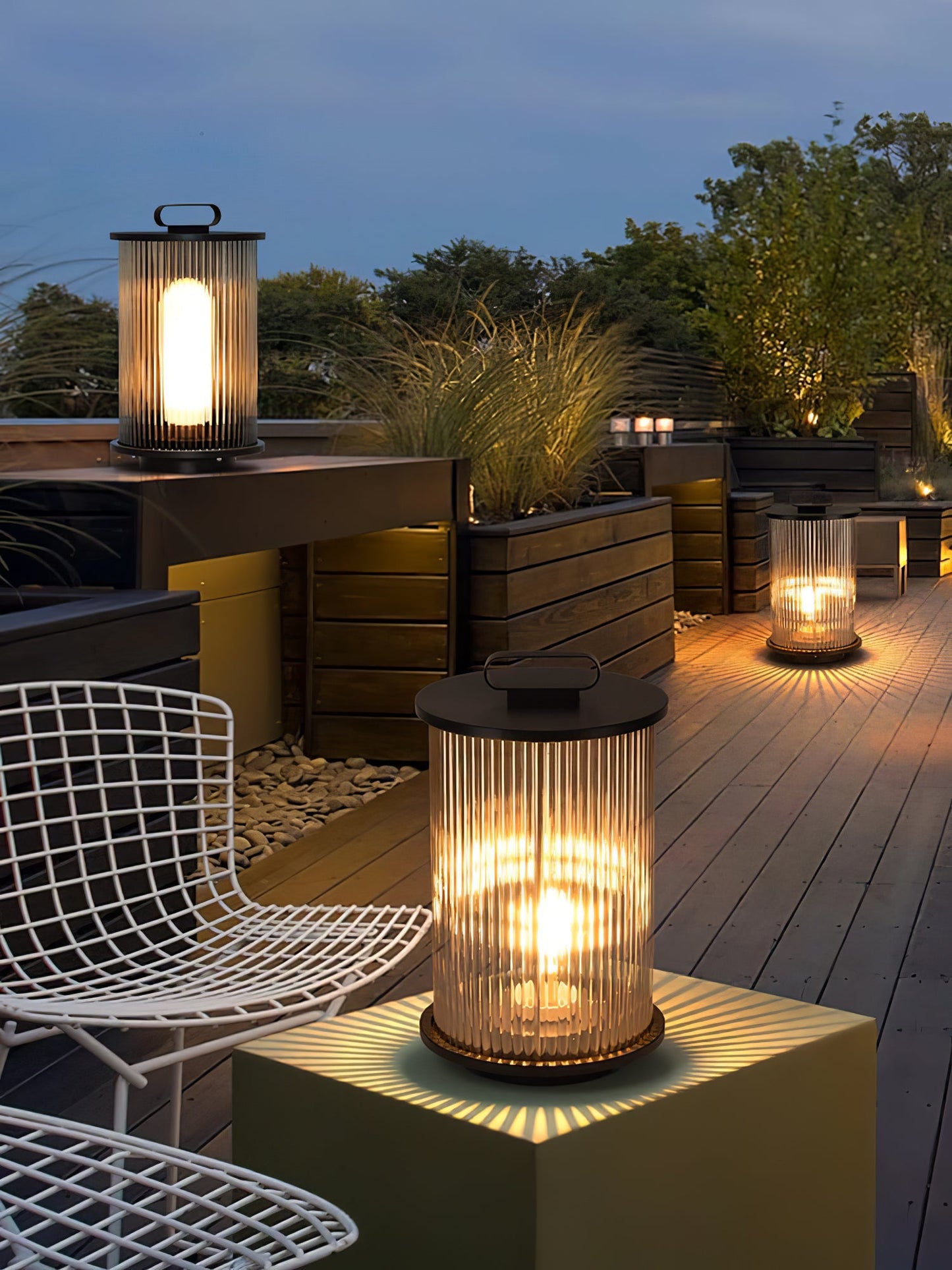 Lantern Garden Outdoor Light LED Waterproof Stainless Steel