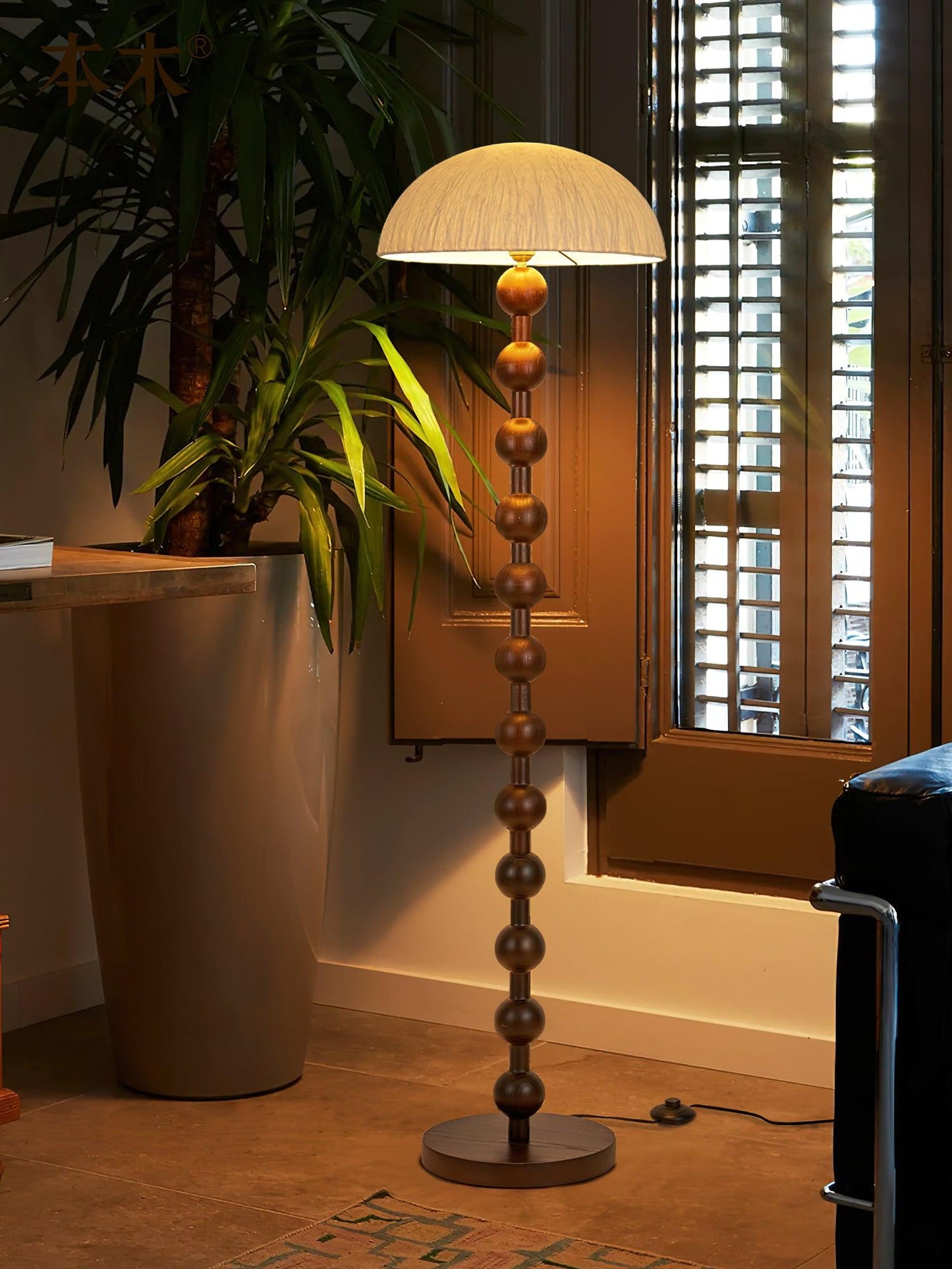 Lanvin Floor Lamp - LED Reading Light with White Shade