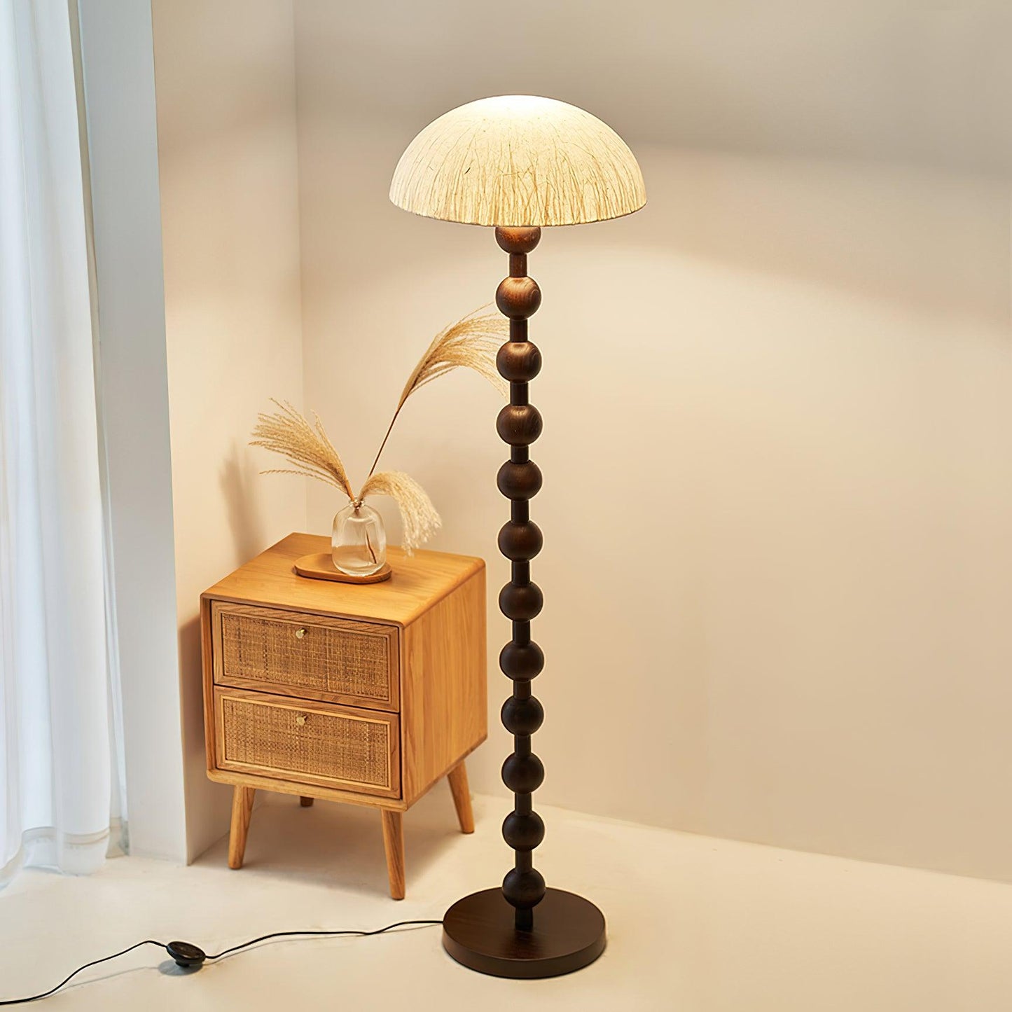 Lanvin Floor Lamp - LED Reading Light with White Shade