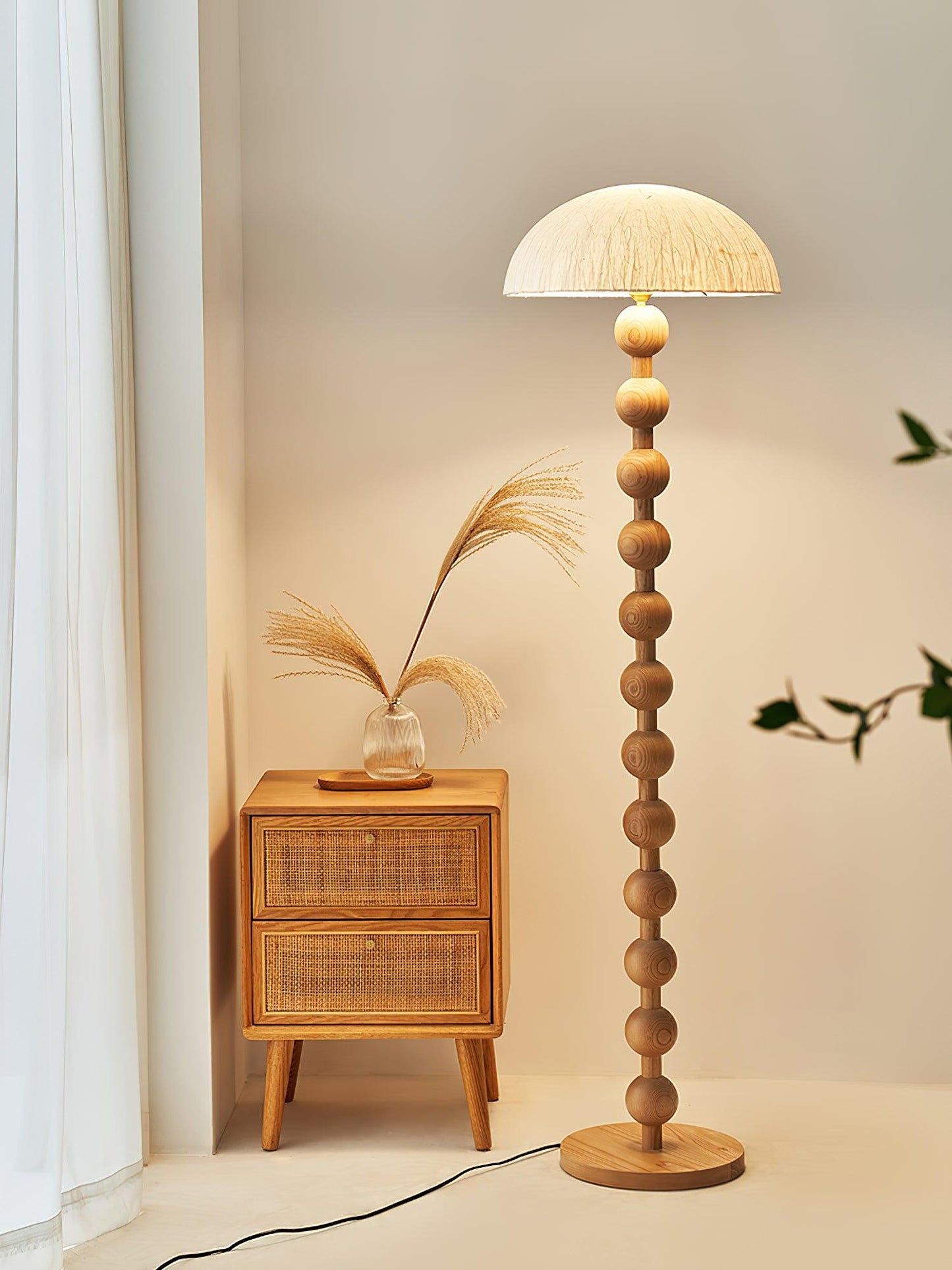Lanvin Floor Lamp - LED Reading Light with White Shade