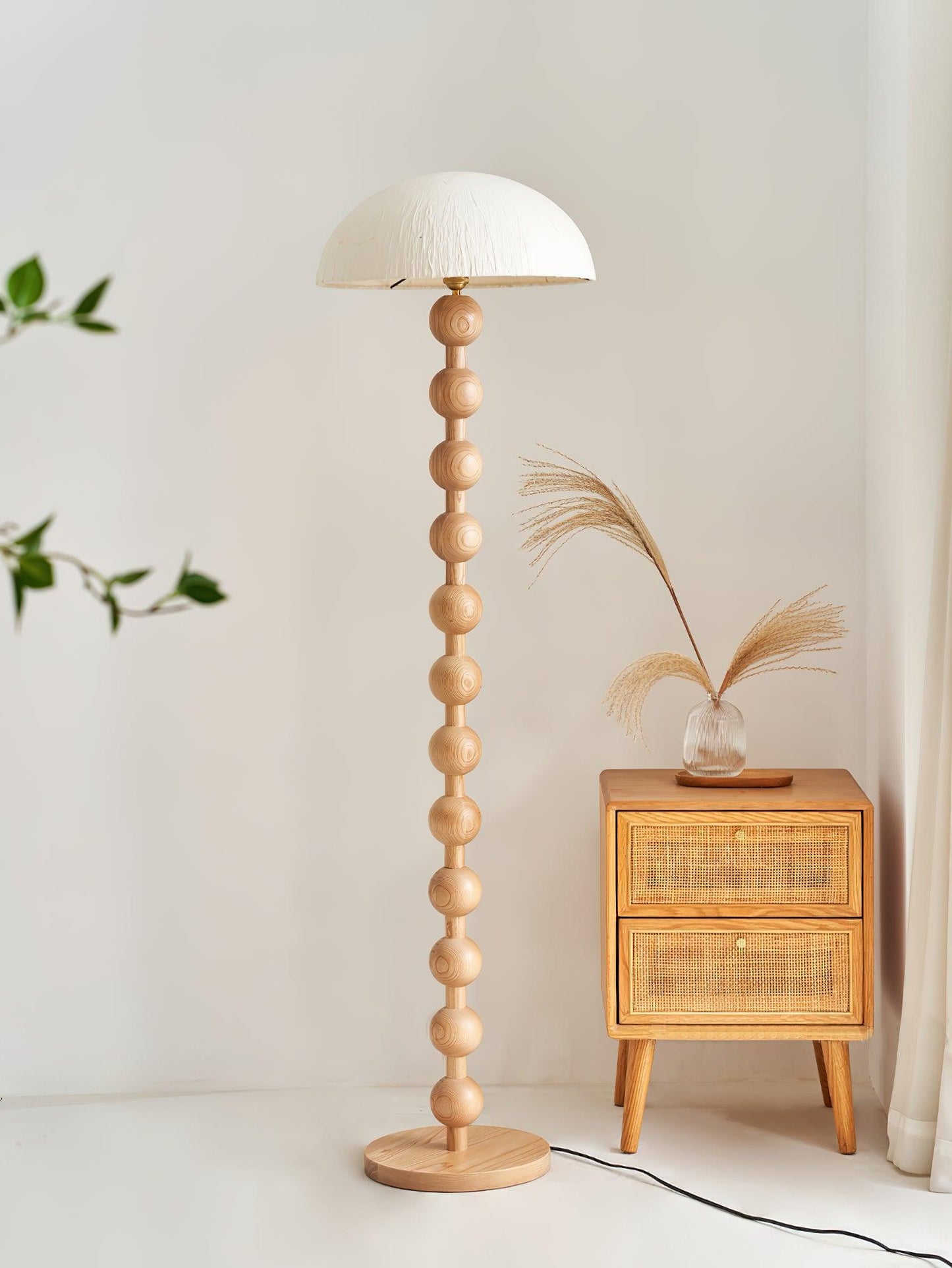 Lanvin Floor Lamp - LED Reading Light with White Shade
