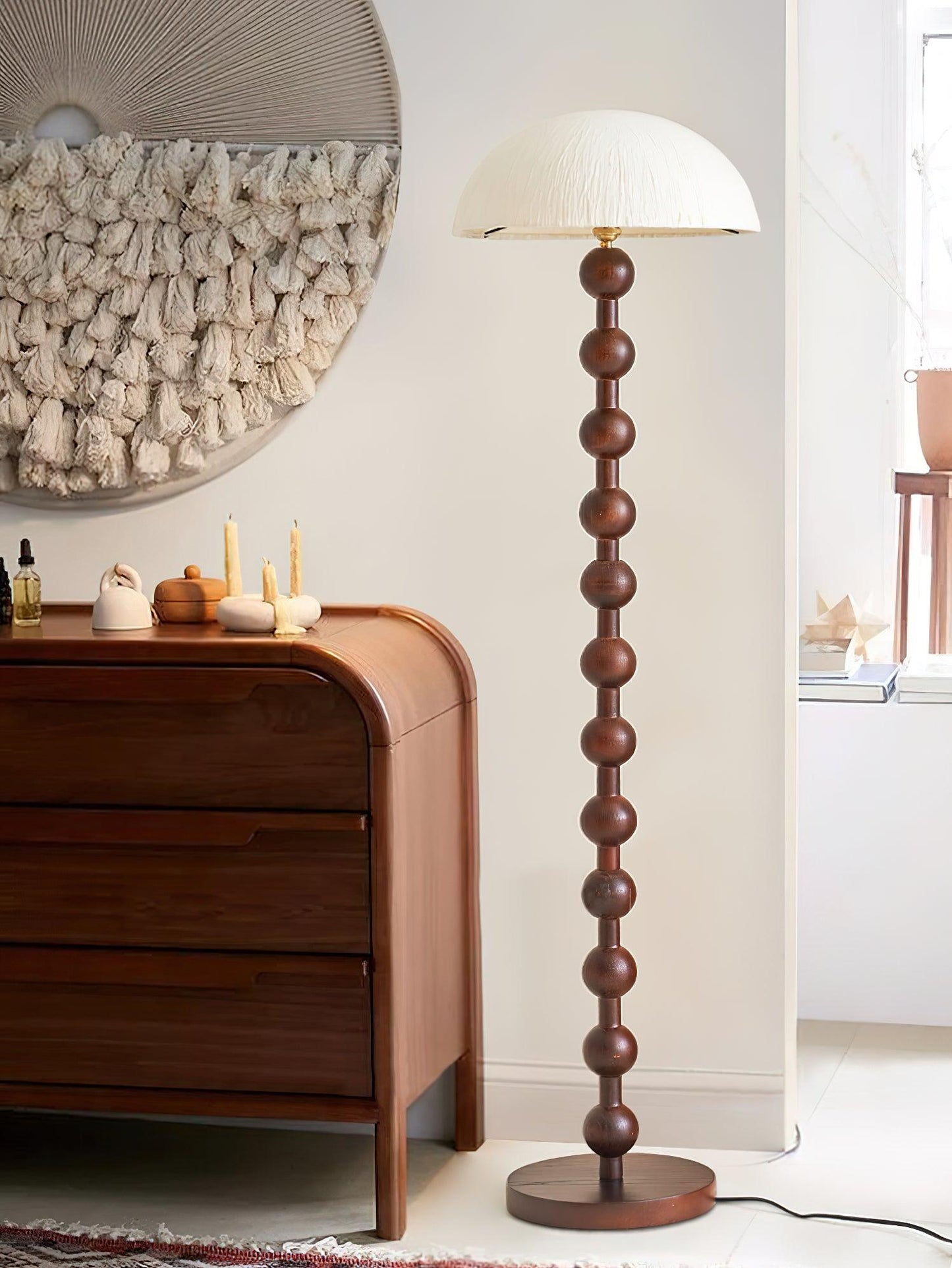 Lanvin Floor Lamp - LED Reading Light with White Shade