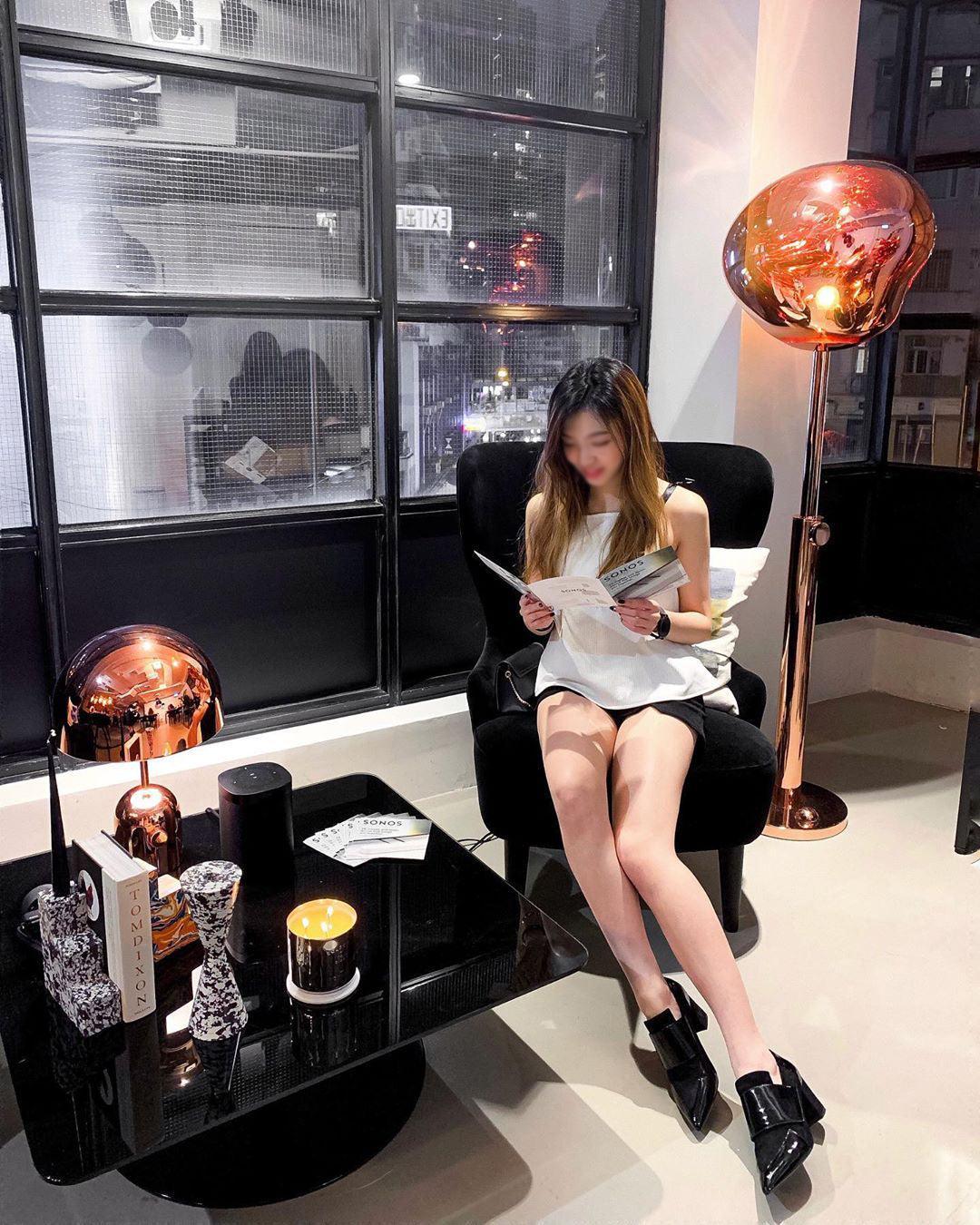 Lava Art Floor Lamp with LED, Dimmable, Copper Finish