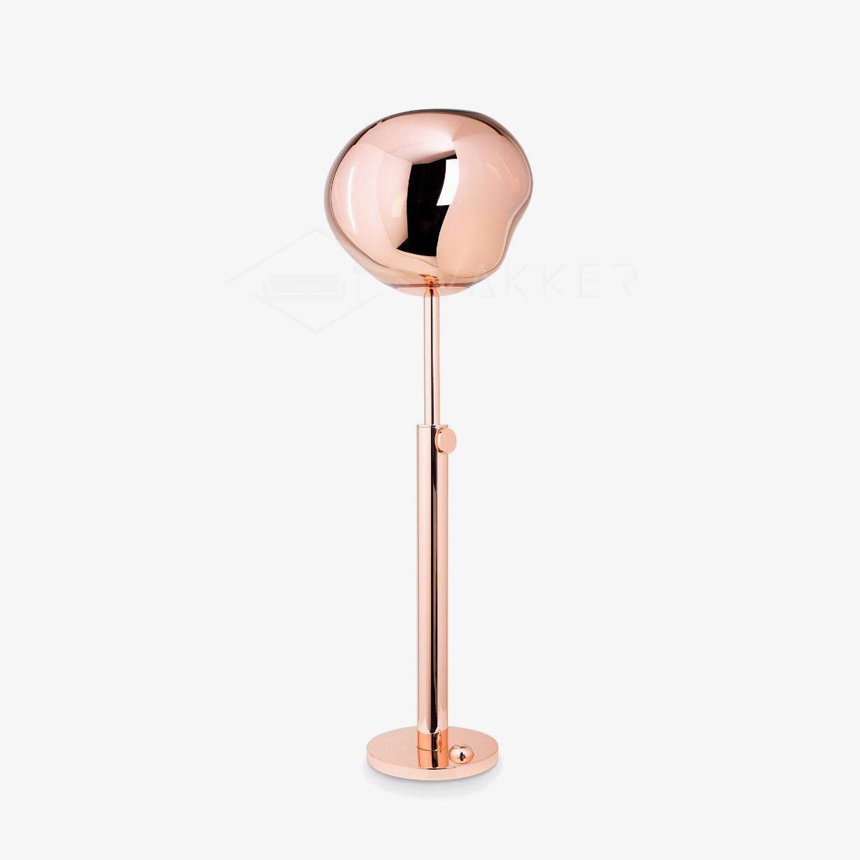 Lava Art Floor Lamp with LED, Dimmable, Copper Finish
