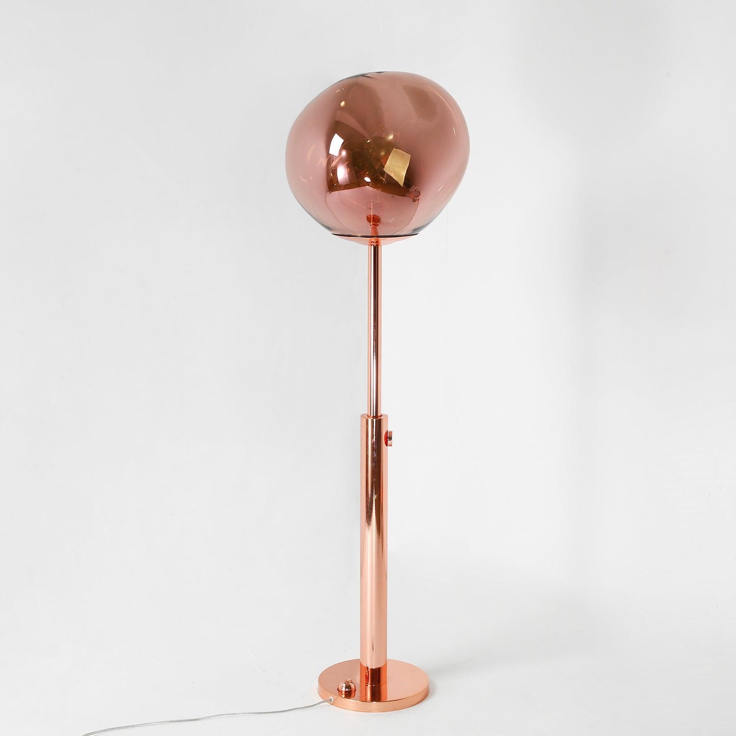 Lava Art Floor Lamp with LED, Dimmable, Copper Finish