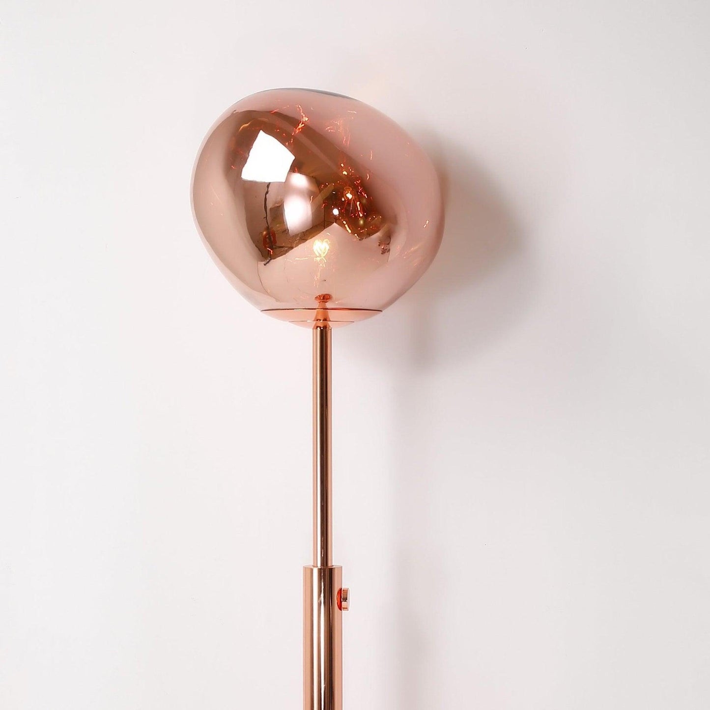 Lava Art Floor Lamp with LED, Dimmable, Copper Finish