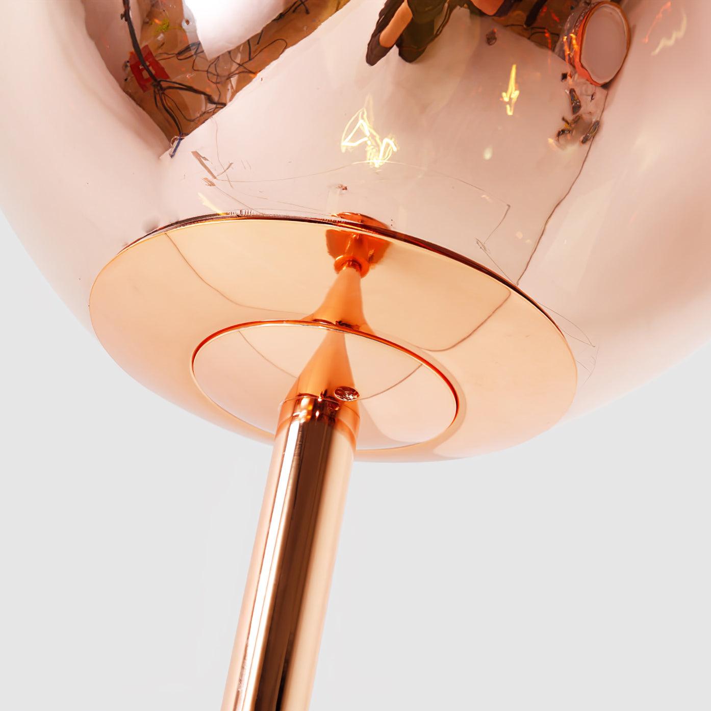 Lava Art Floor Lamp with LED, Dimmable, Copper Finish