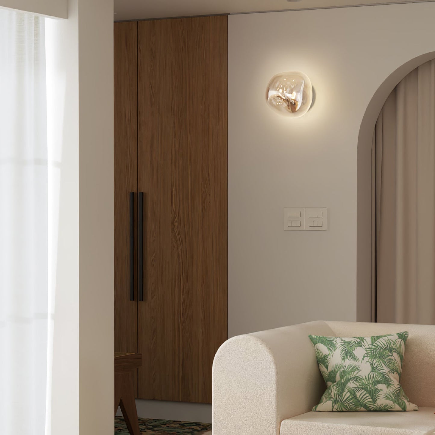 Lava Wall Lamp - LED Indoor Lighting - Chrome Finish
