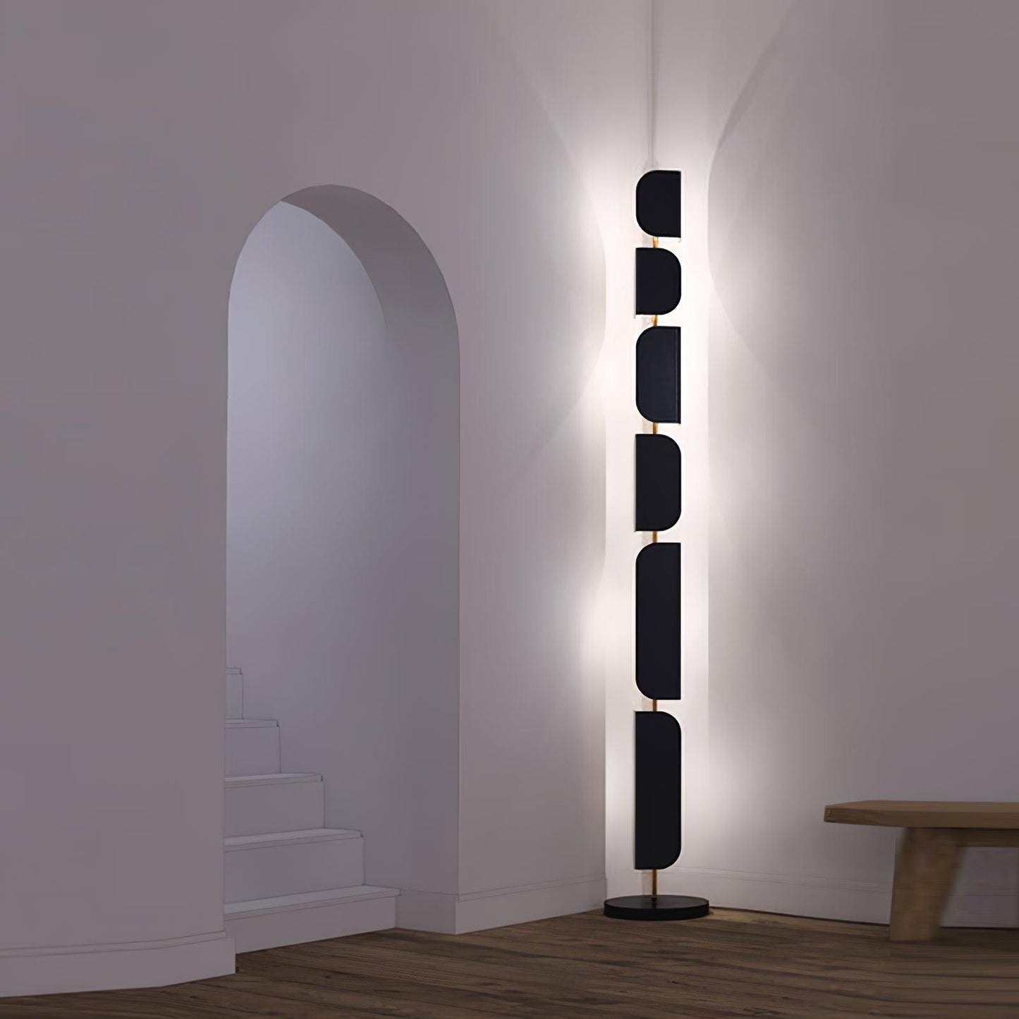 Leagan Floor Lamp - LED Metal Marble Indoor Light